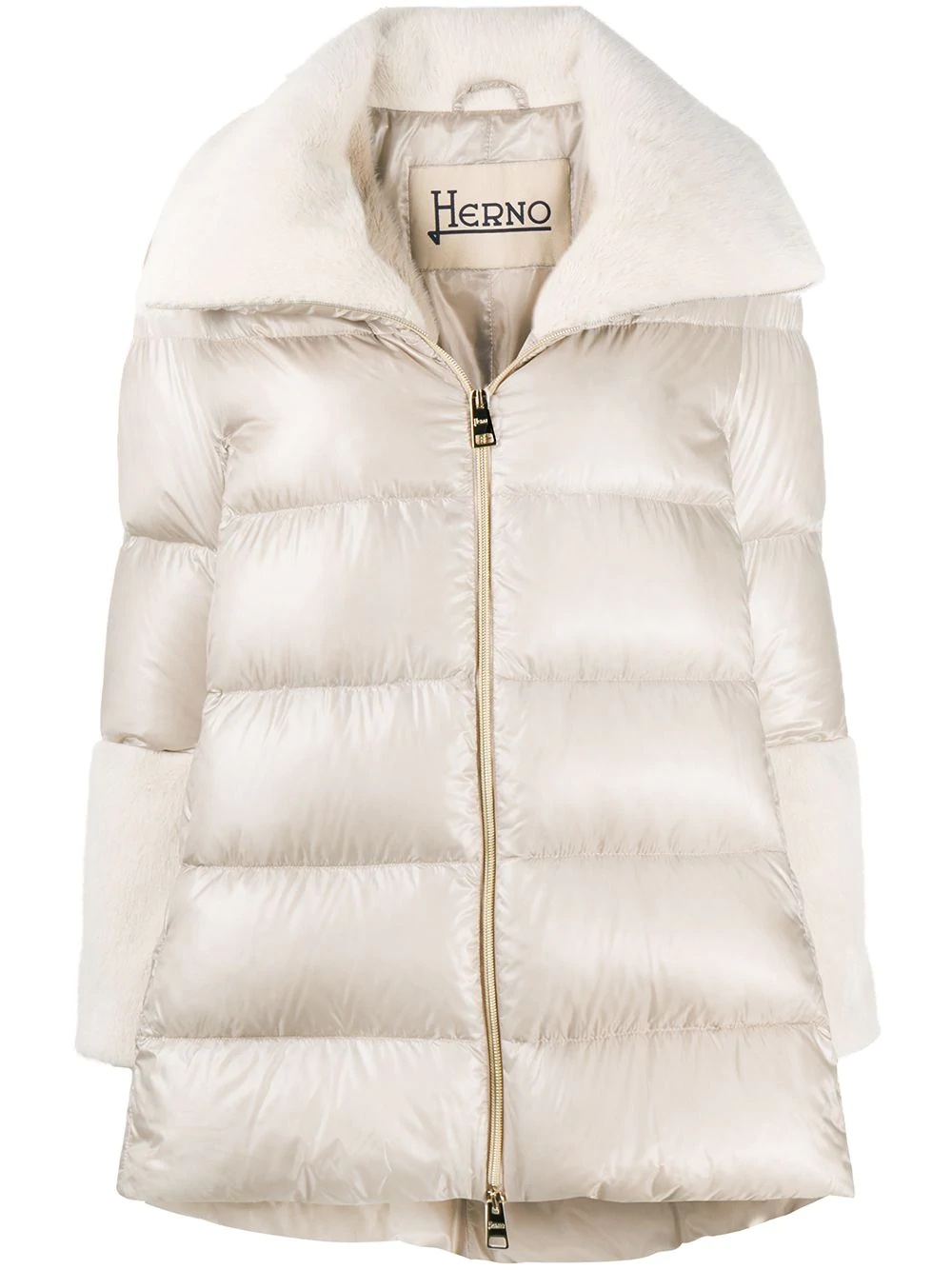 funnel neck puffer coat - 1