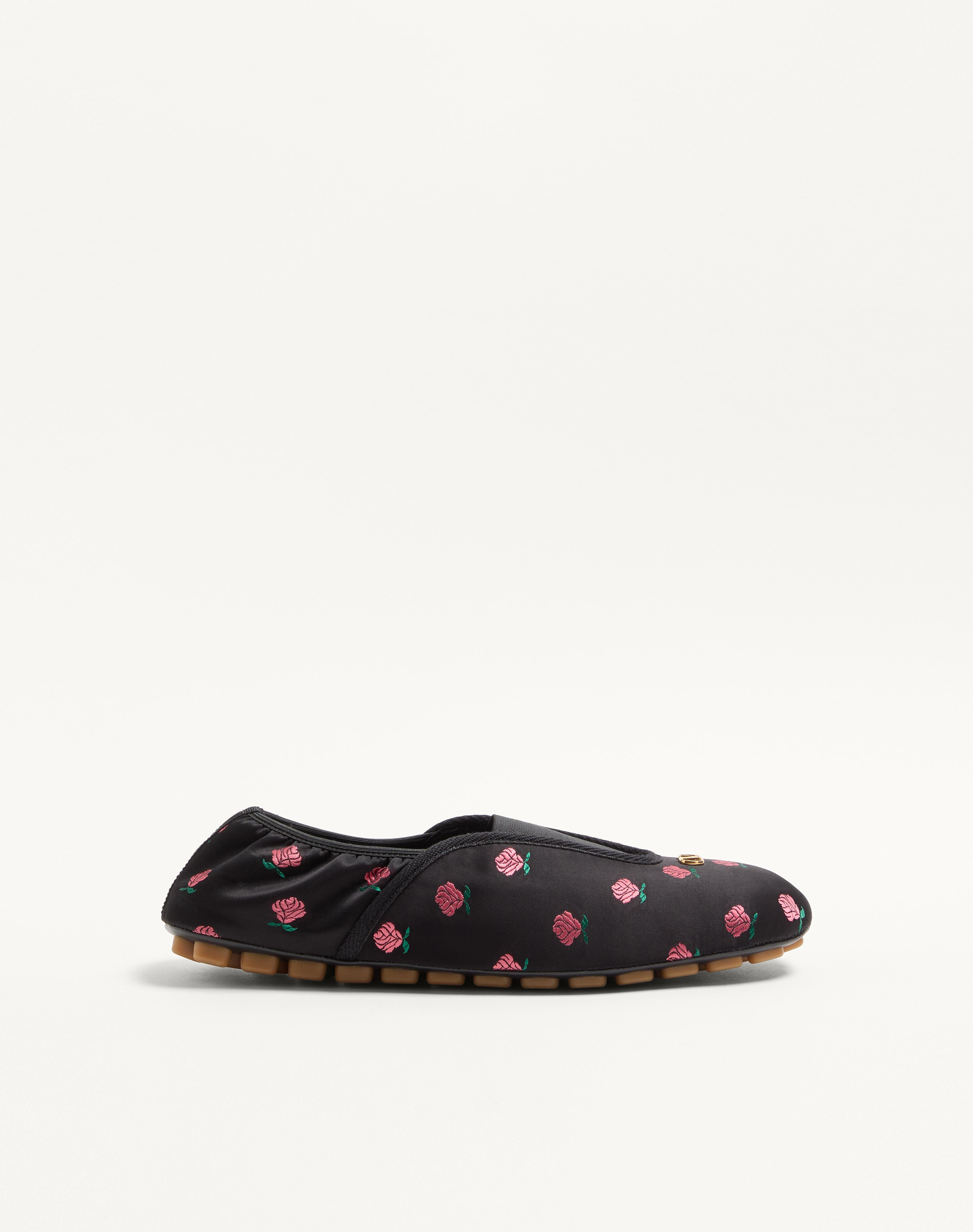 RHYTMIKA SLIPPER IN JACQUARD ROSE FABRIC - 1
