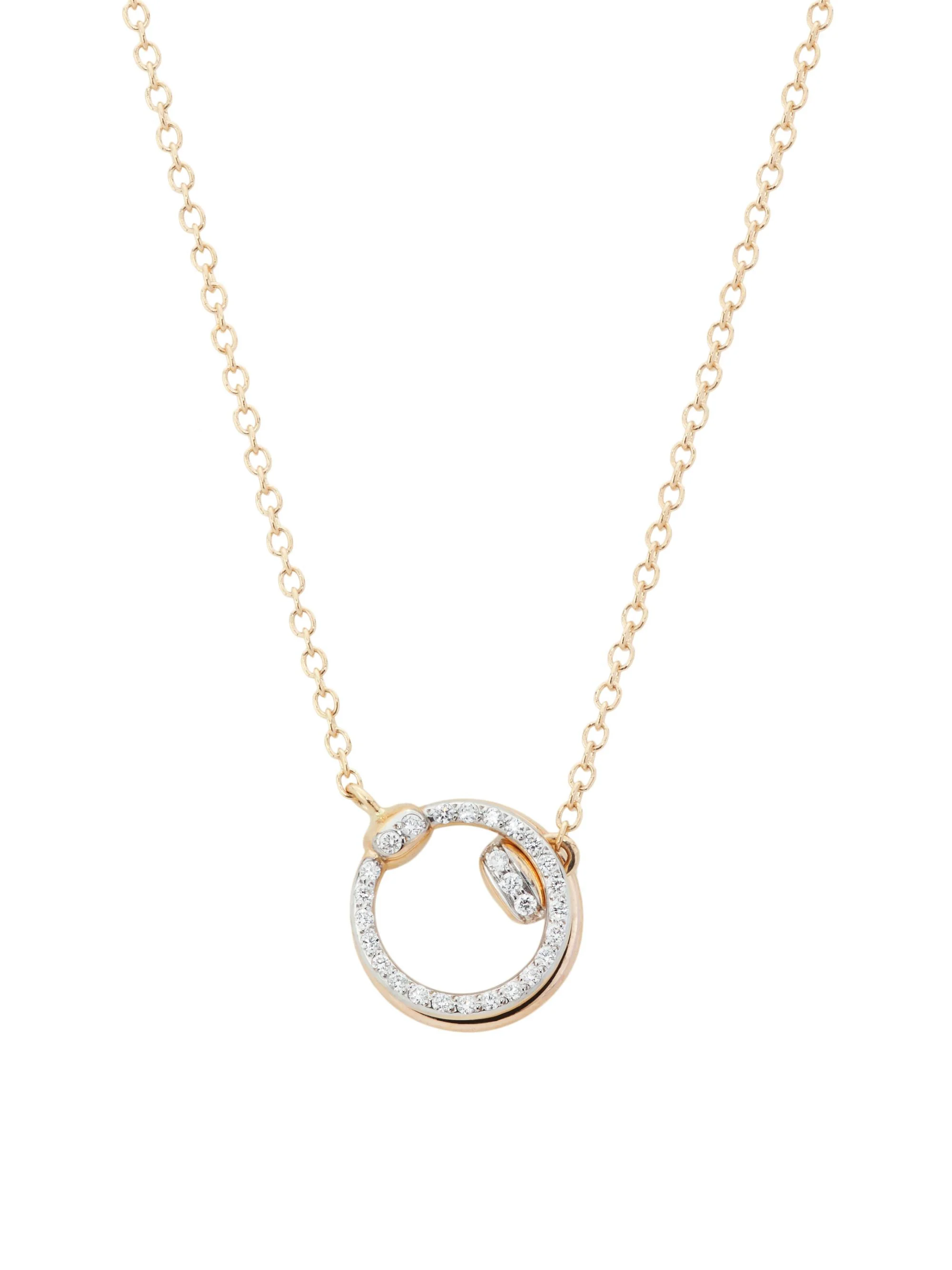 Women's Together 18K Rose Gold & Diamond Pendant Necklace - Rose Gold - 1
