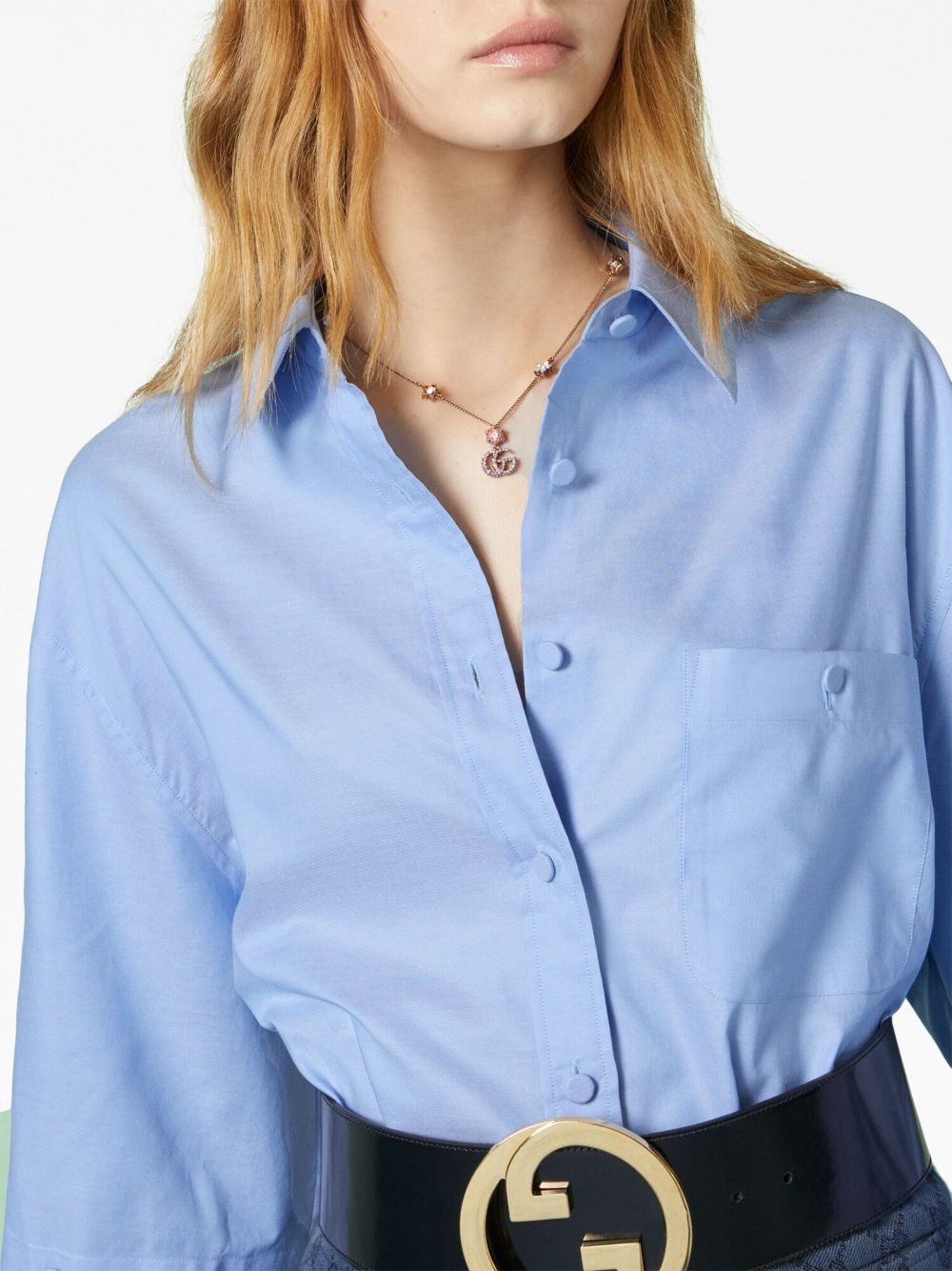 logo-patch detachable-sleeve shirt - 5