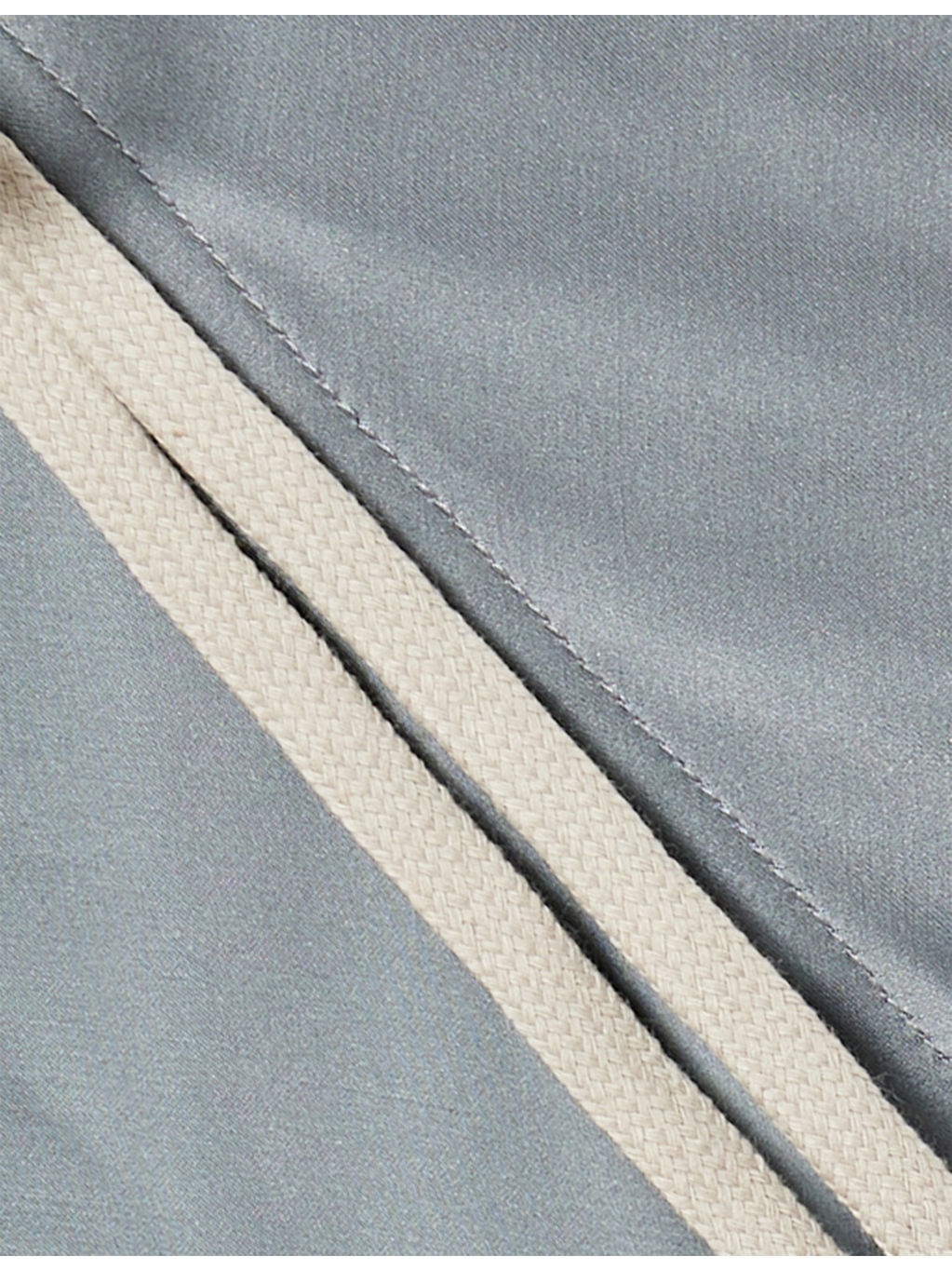 Drawstring Bias Flared Woven Trousers - 7