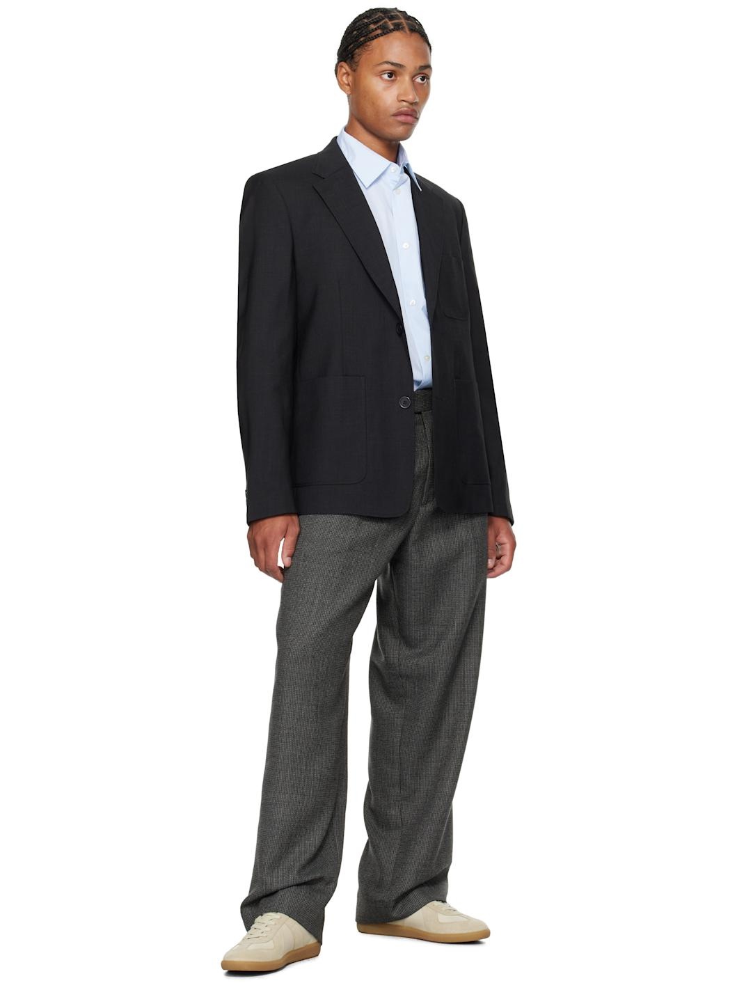 Black Patch Pocket Blazer - 4