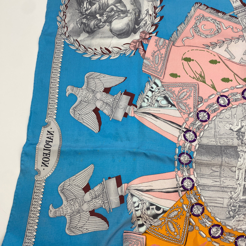 Hermes Aqua Blue Silk Scarf - 13