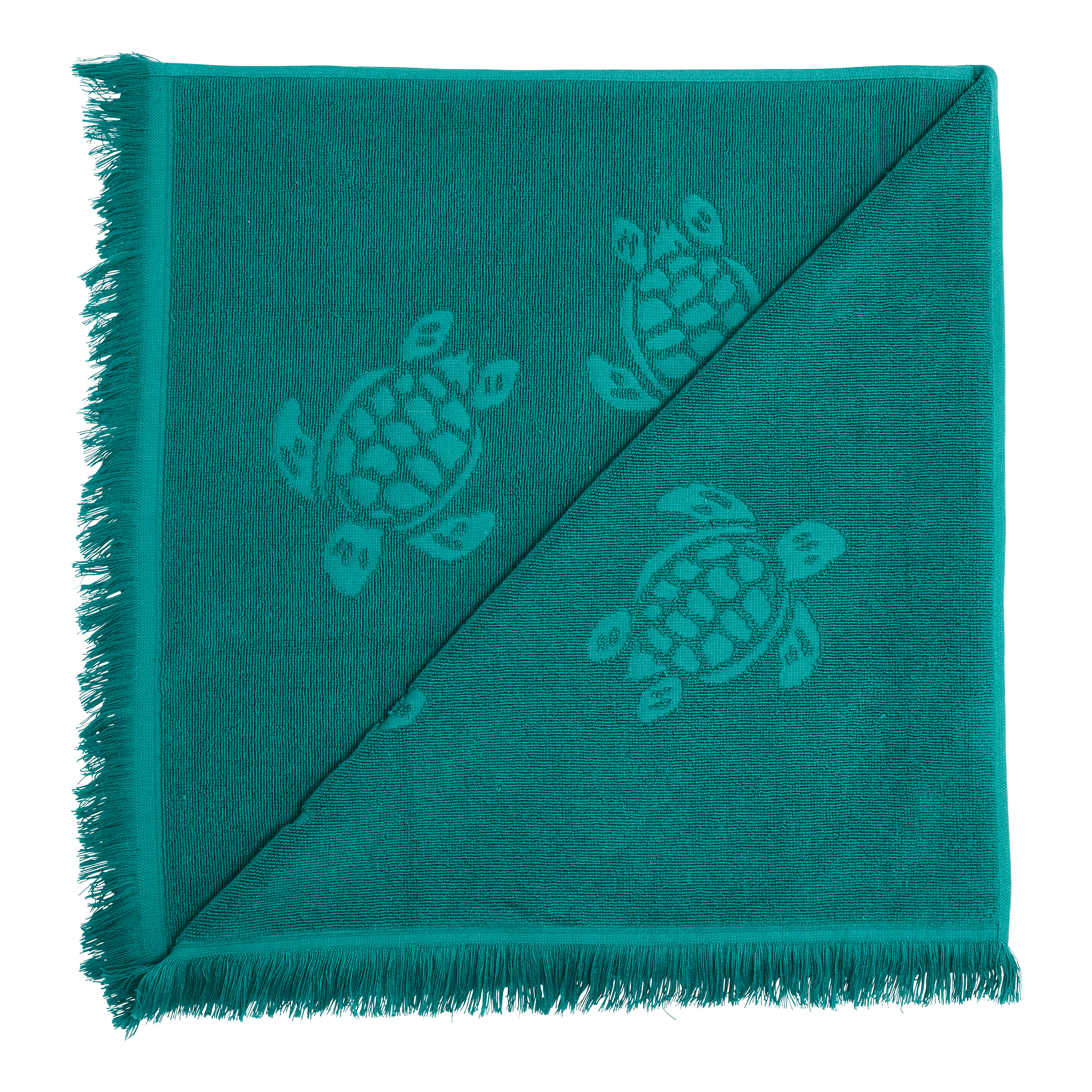 Beach Fouta in Organic Cotton Turtles Jacquard 2