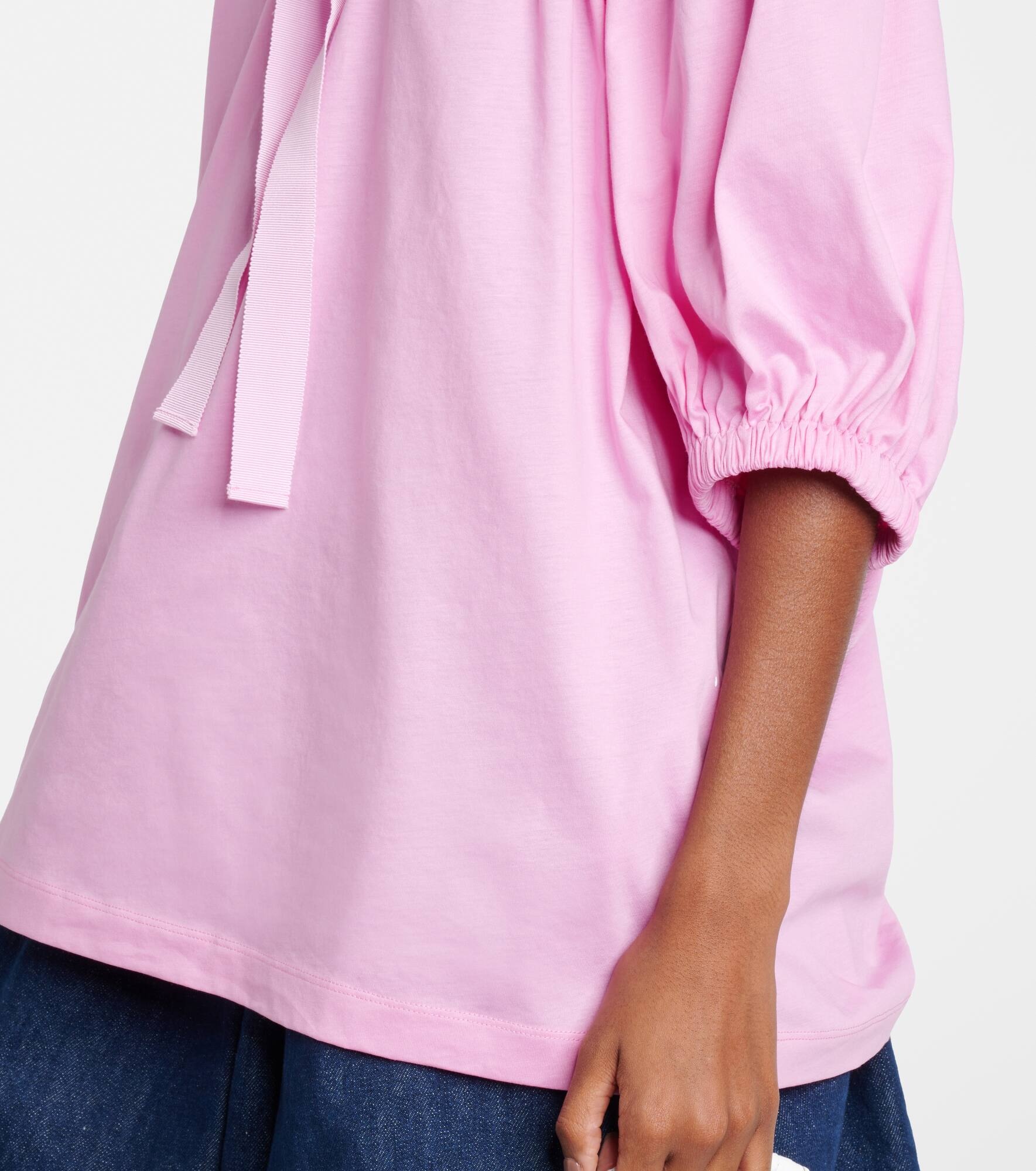 Off-shoulder cotton jersey top - 5