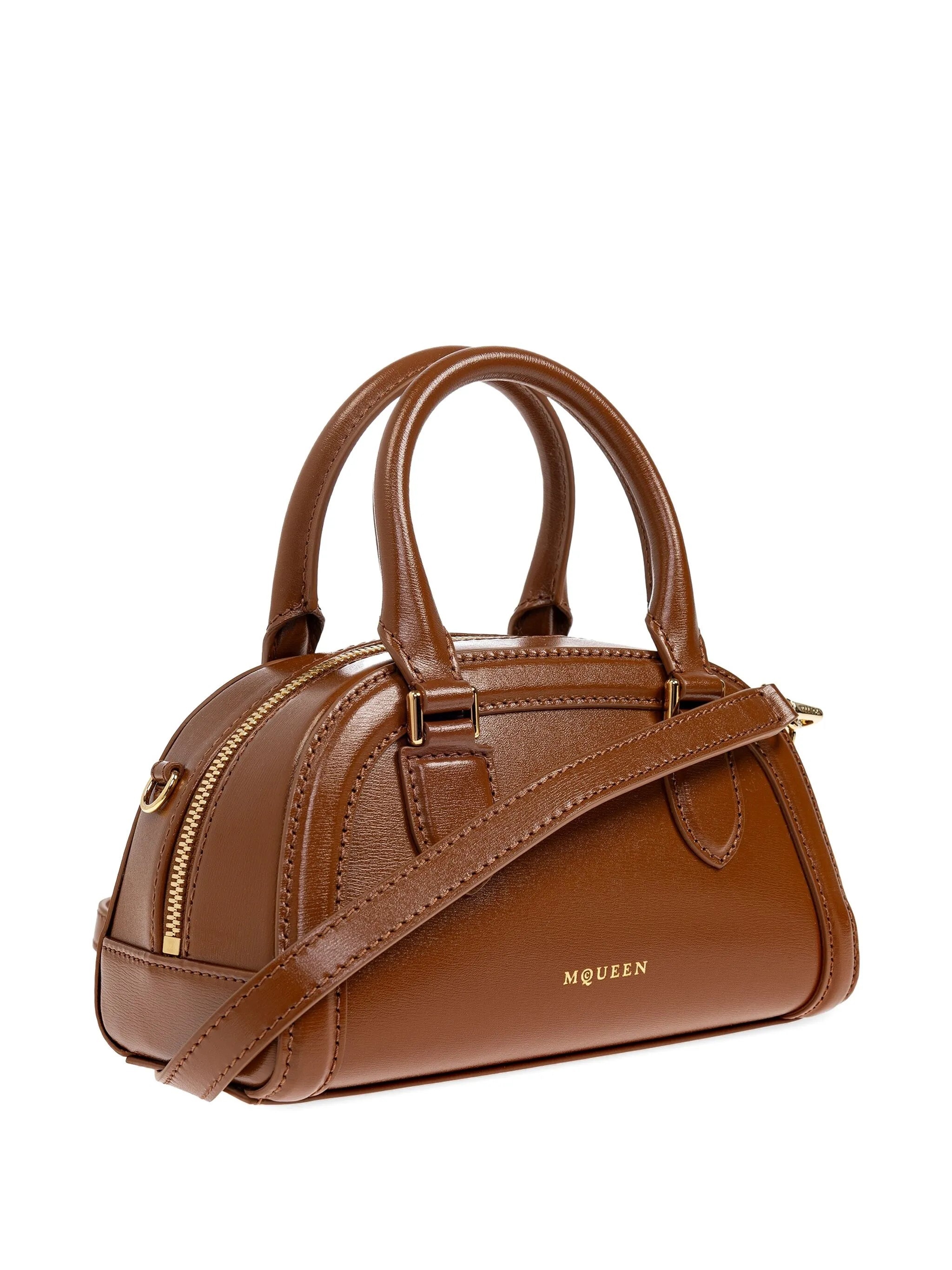 Alexander Mcqueen Mini Structured Leather Tote Bag - 5