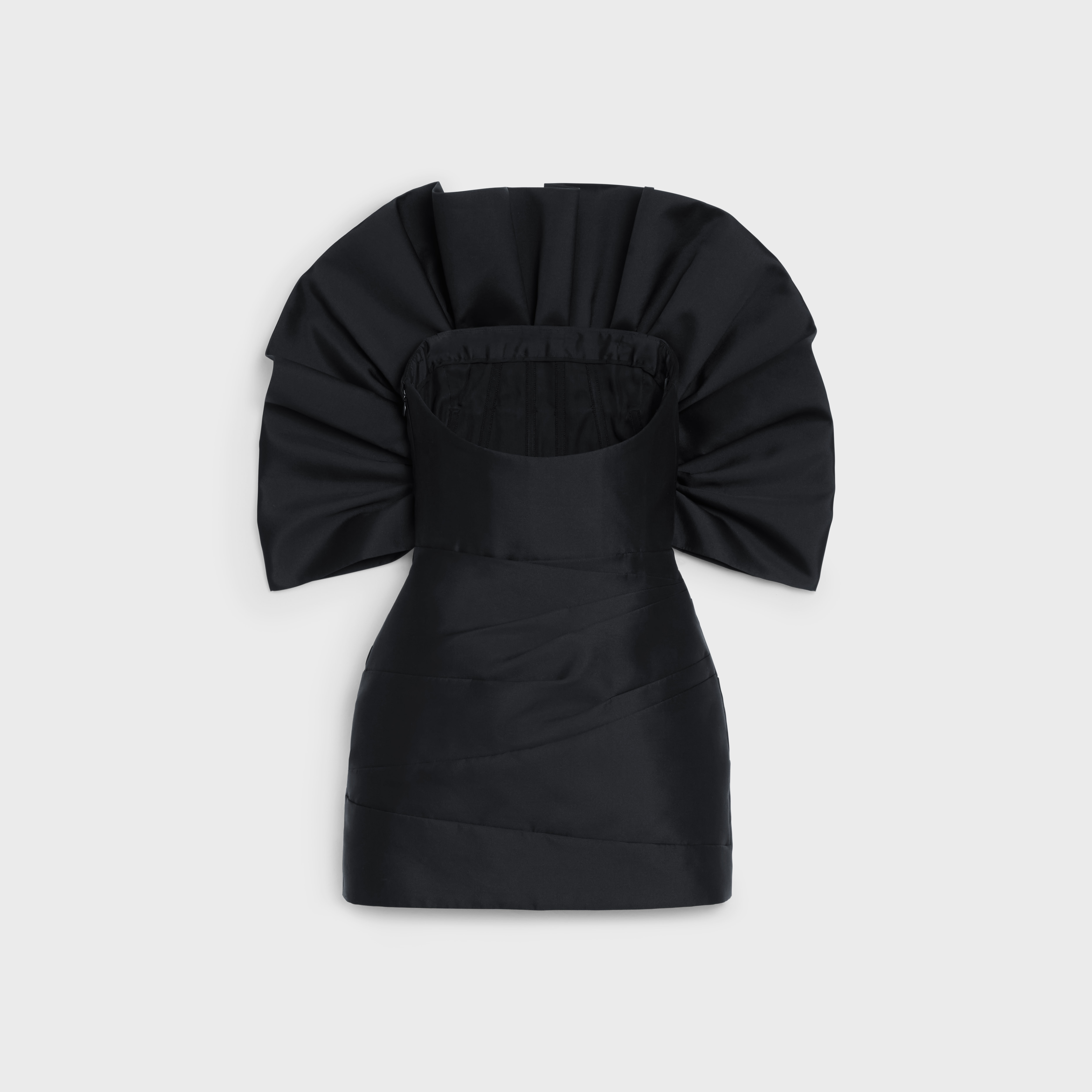 Bustier dress with ruffles in Tokyo Silk - 2