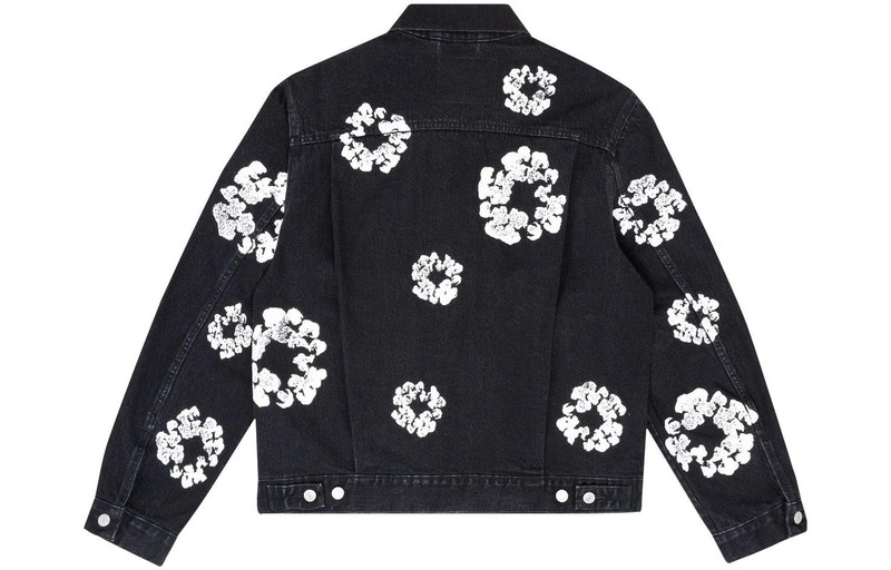DENIM TEARS Denim Tears Denim Tears Type II All Over Wreath Jacket 'Black' 802-0006-30 outlook