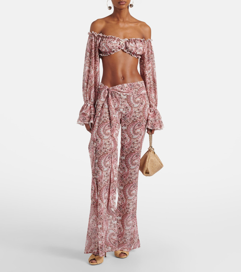 BANANHOT Bowie paisley flared pants outlook