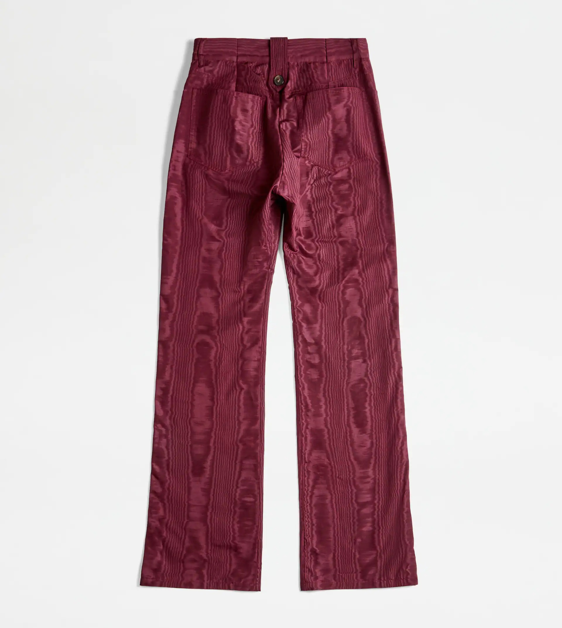 MOIRÉ TROUSERS - BURGUNDY - 8