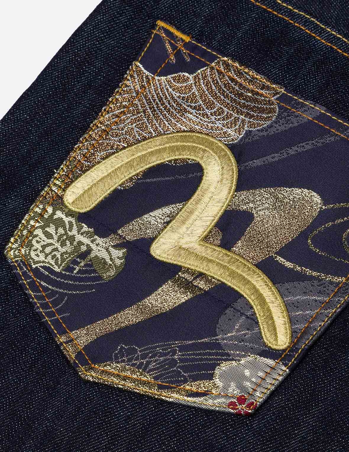 Seagull and Logo Brocade Appliqué Carrot Fit Jeans #2017 - 4
