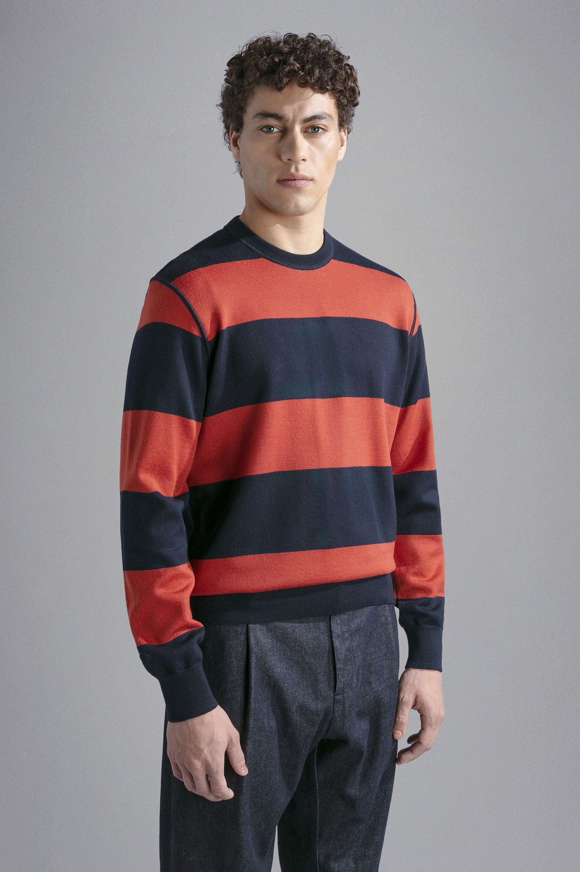 WOOL SWEATER WITH STRIPED PATTERN - 6