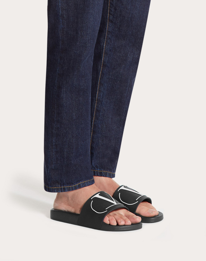 VLogo Signature Rubber Slide Sandal 6