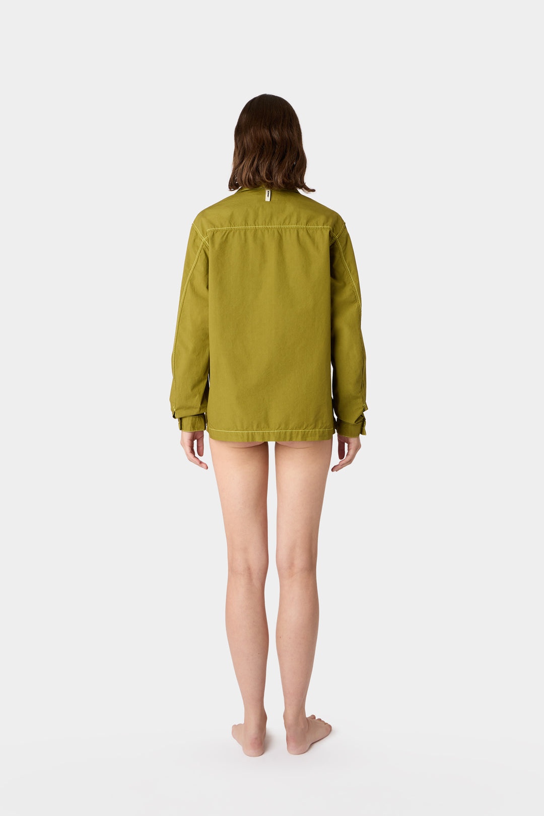 POCKET REGULAR SHIRT / olive green - 3