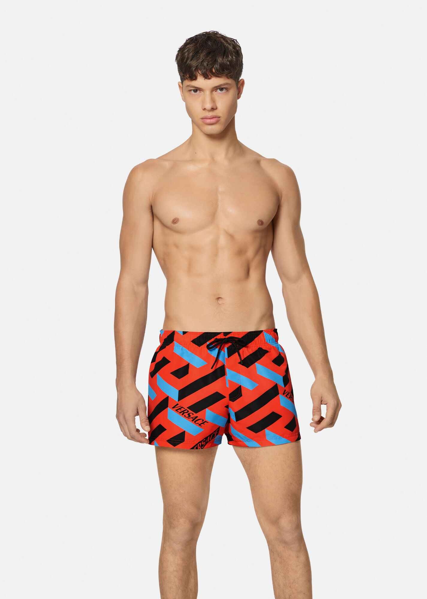 Greca Signature Print Short Swim Shorts - 2