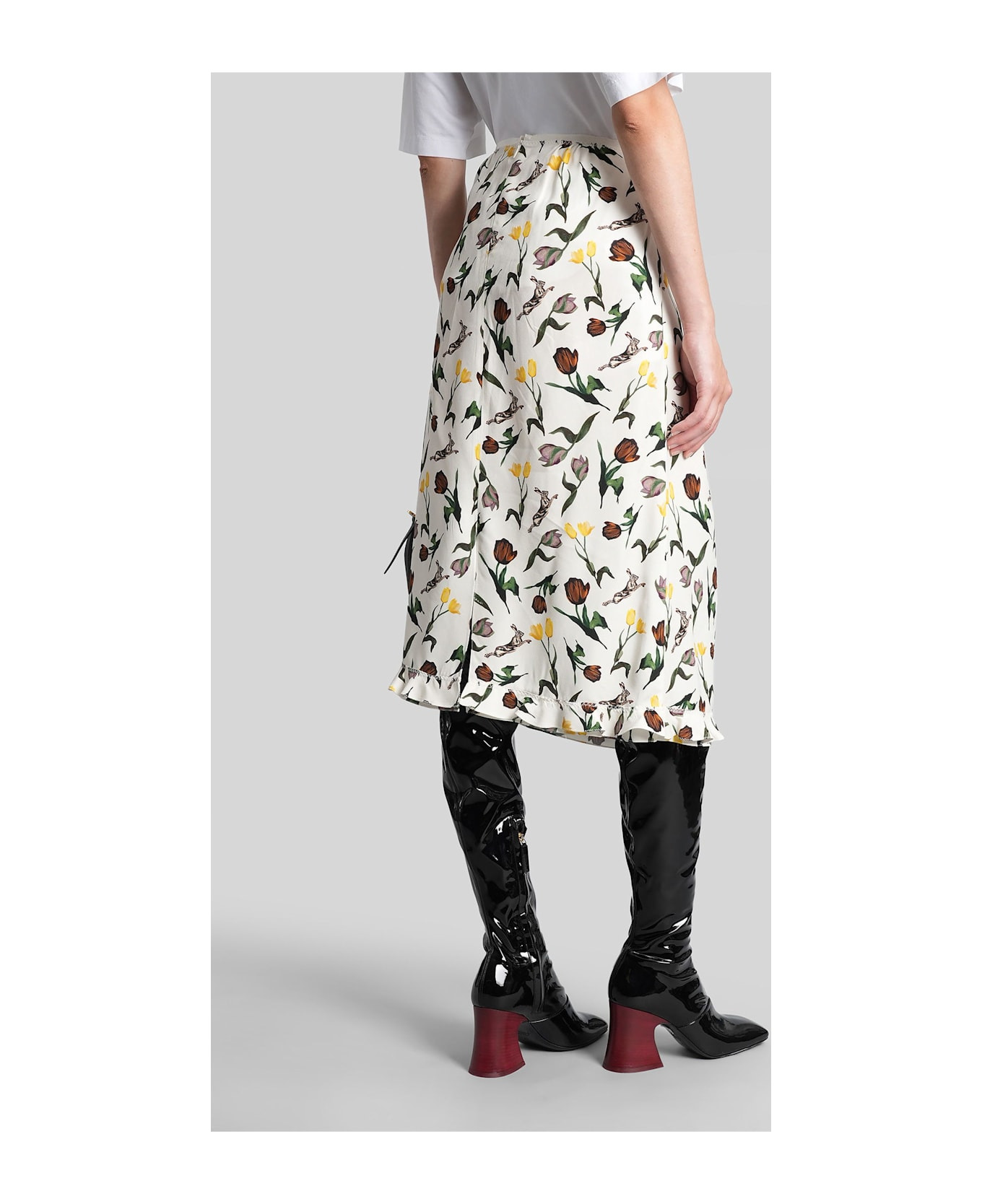 Skirt In White Viscose - 3