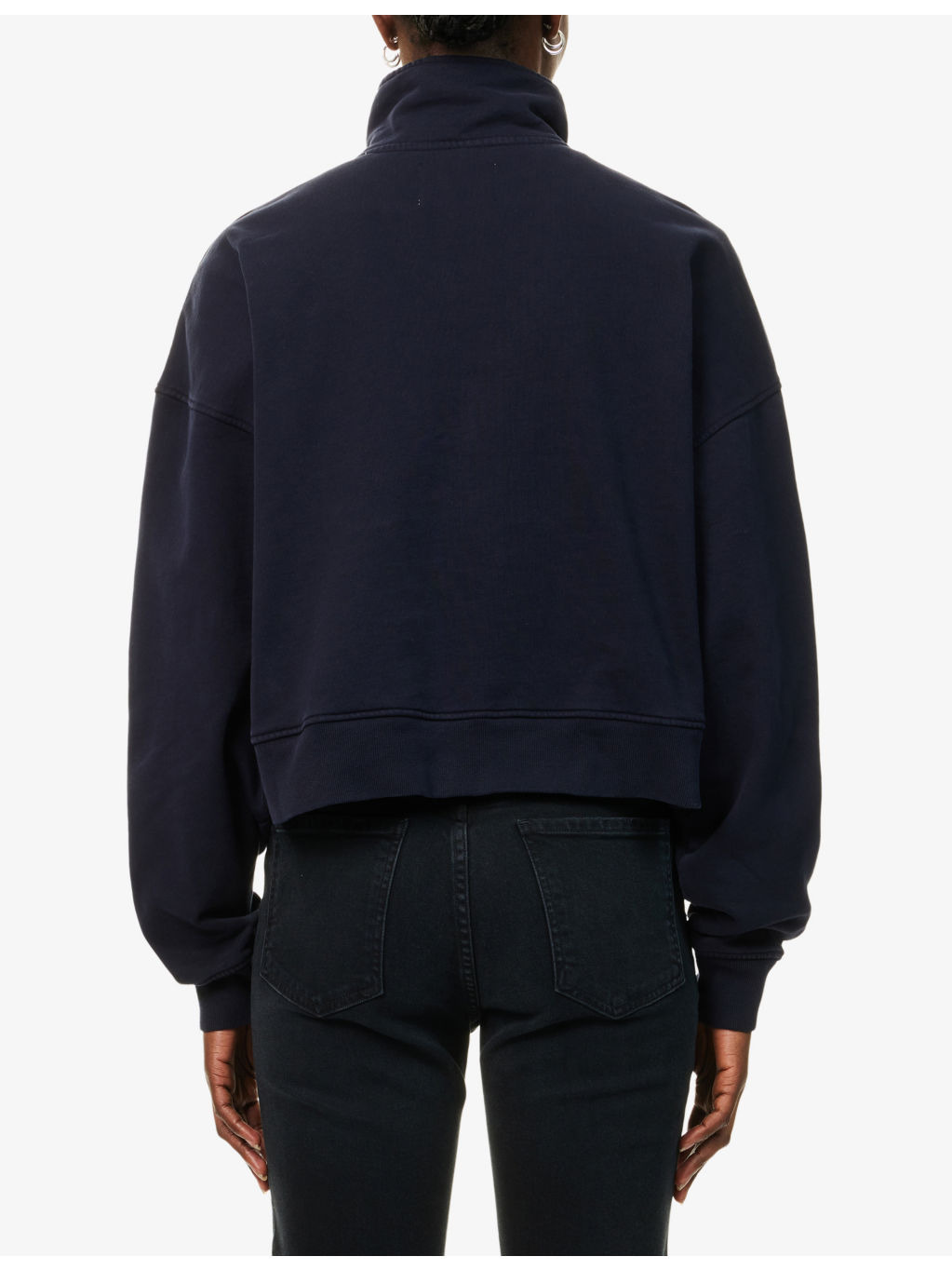 Mirelle Funnel-Neck Cotton-Jersey Sweatshirt - 4