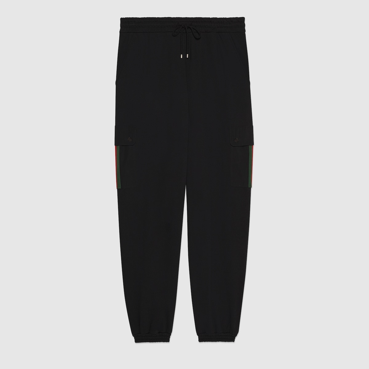 Cotton jersey jogging pant with Web - 1
