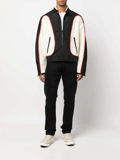 Diesel colour-block bomber jacket outlook