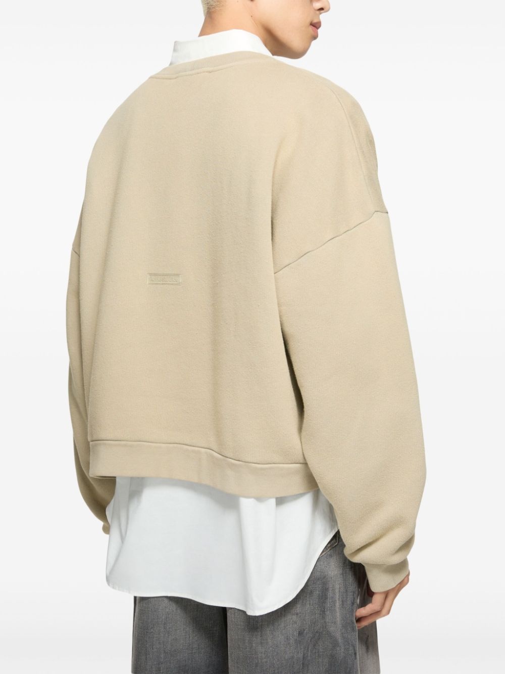 logo-patch jersey sweatshirt - 4