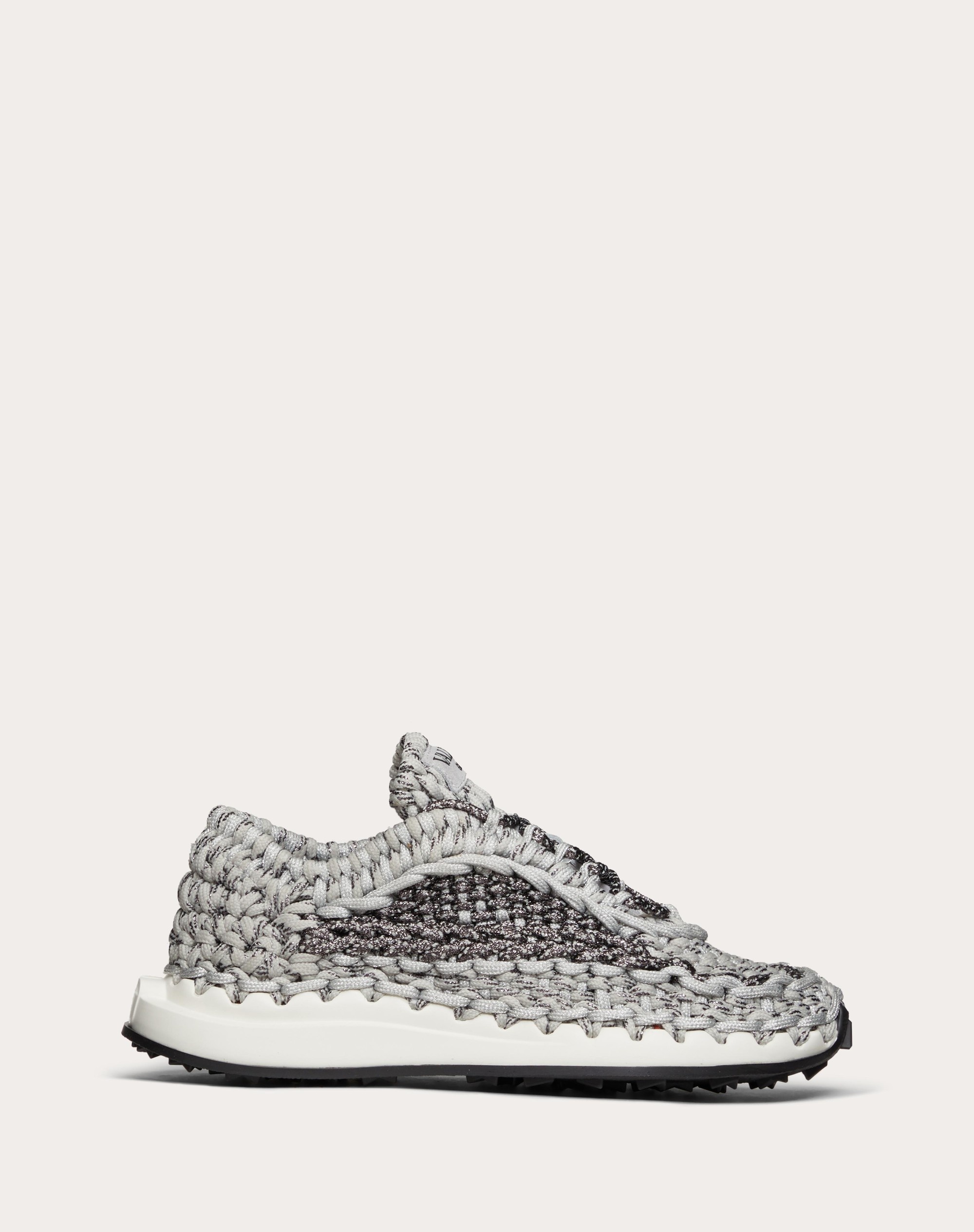 VALENTINO GARAVANI CROCHET SNEAKER IN FABRIC - 1