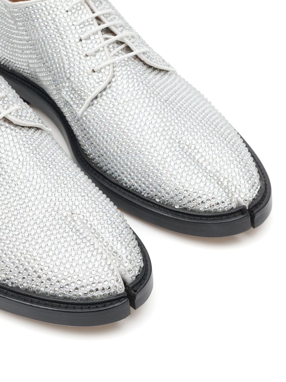rhinestone-embellished lace-up shoes - 5