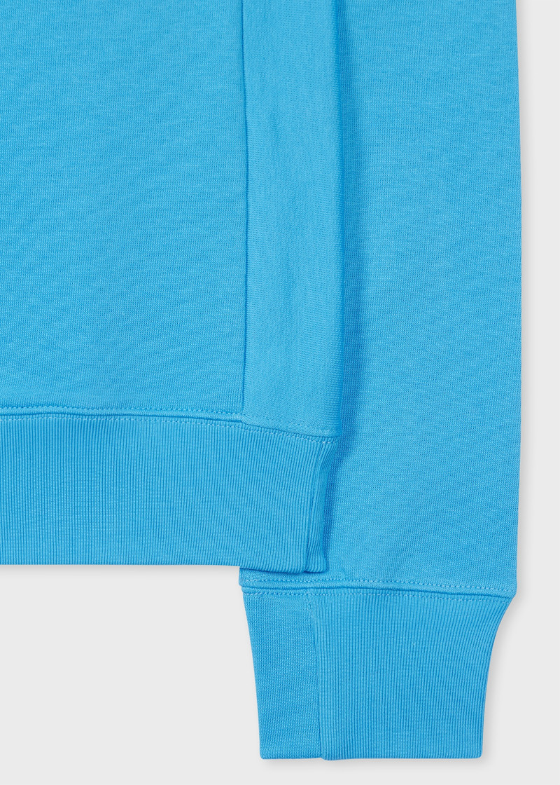 Paul Smith Mid Blue Organic Cotton 'Zebra' Badge Sweatshirt outlook