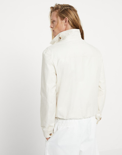 Brunello Cucinelli Lightweight water-resistant techno cotton gabardine outerwear jacket outlook