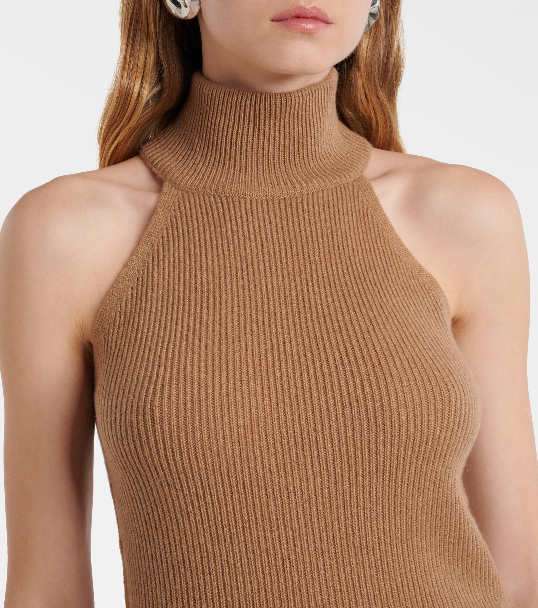 Freya ribbed-knit cashmere turtleneck top - 4
