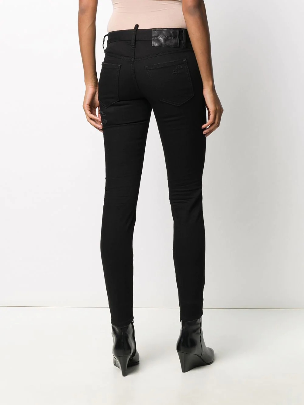 high-waist skinny jeans - 4