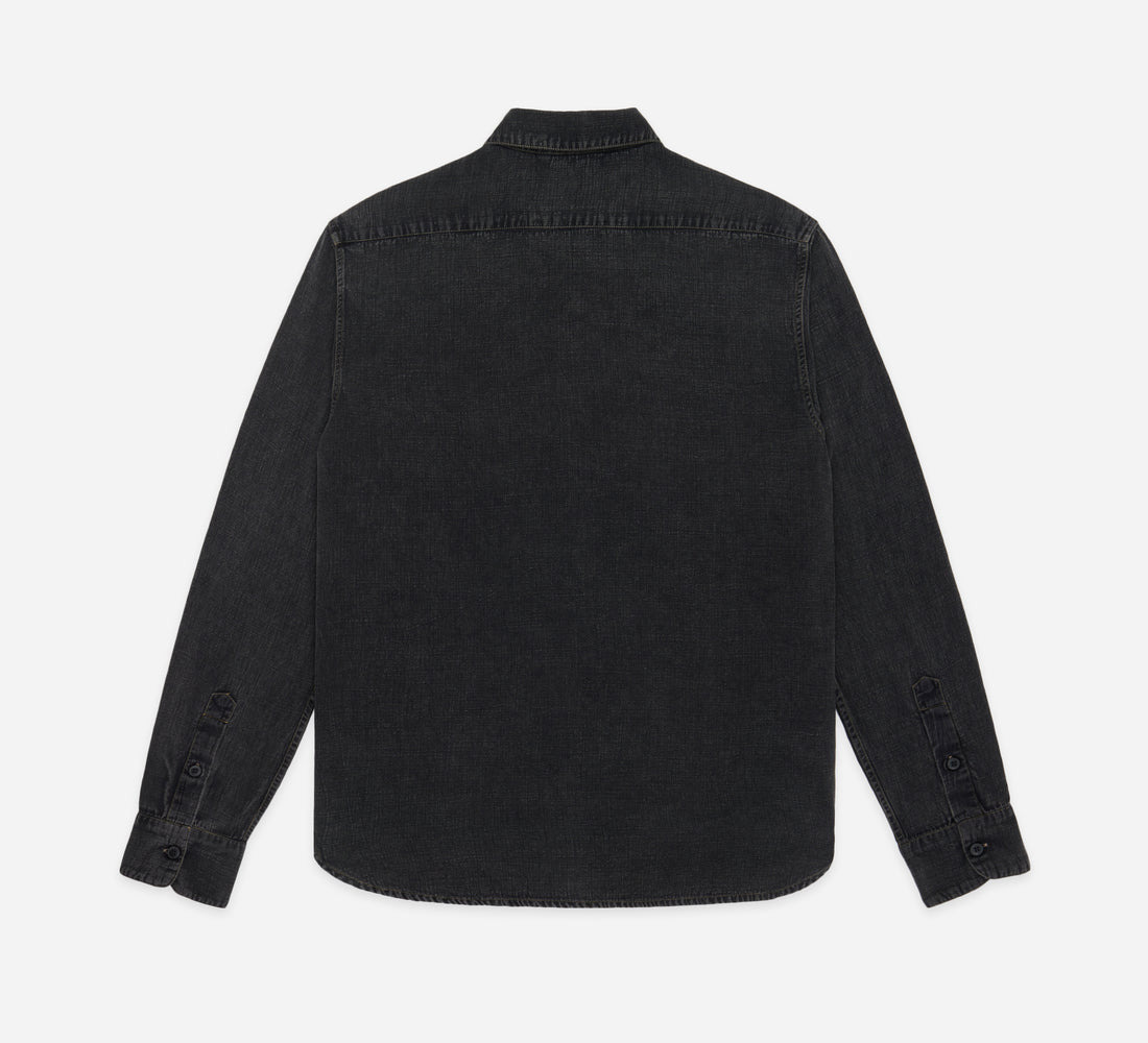 Mechanic Shirt - Stonewash Black Slub Tencel - 2