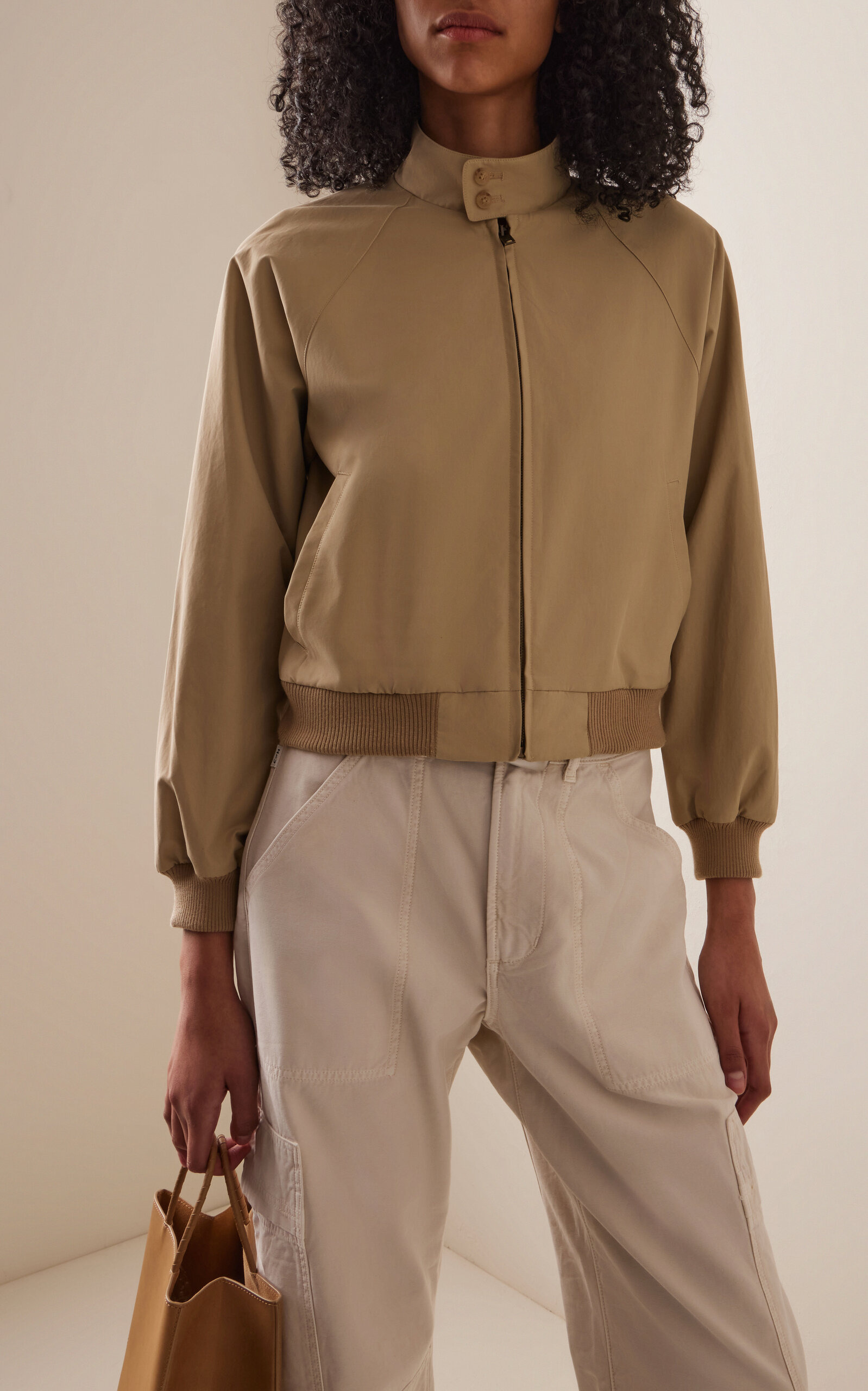 Lauzerte Cotton-Nylon Bomber Jacket khaki - 3