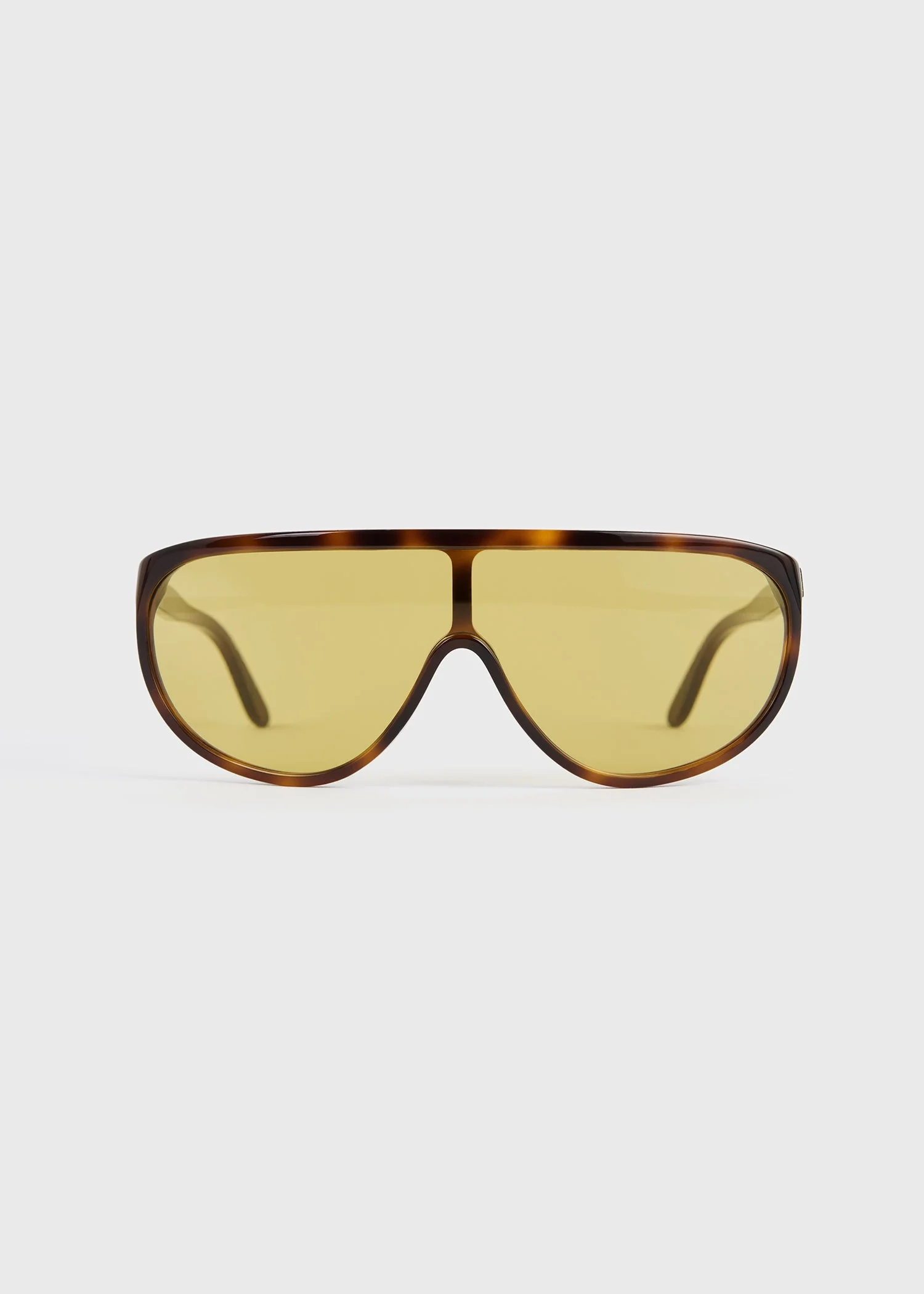 Shield aviator sunglasses dark havana - 1
