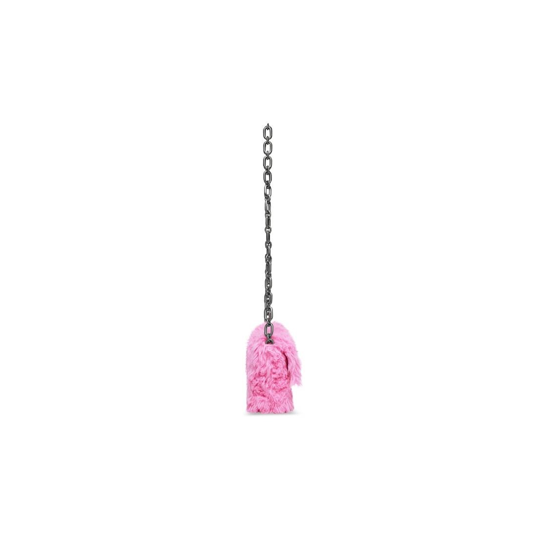 Women's Downtown Xs Shoulder Bag With Chain Fake Fur in Pink - 6
