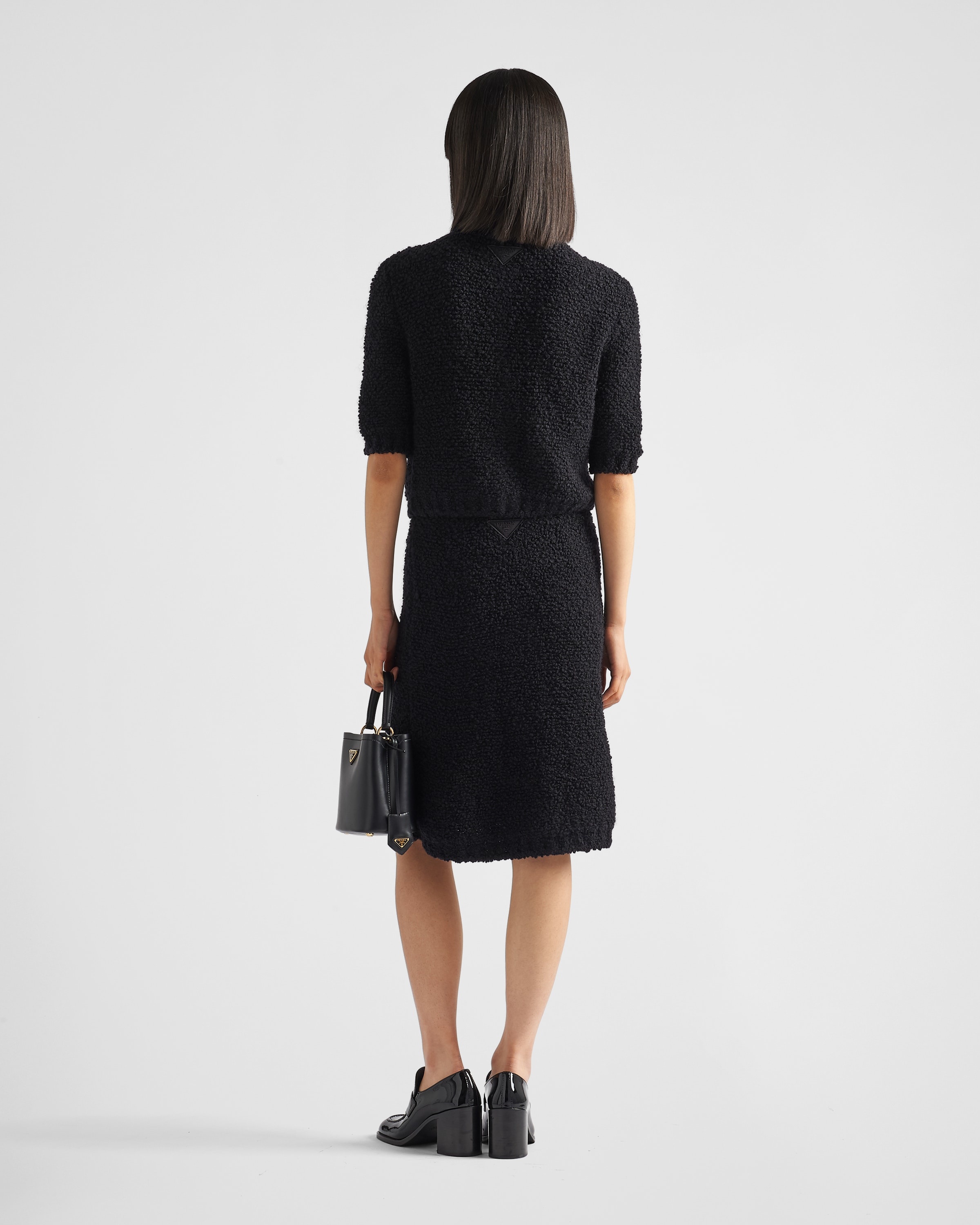 【プラダ・PRADA】Boucle mohair knit skirt Prada Bouclé mohair knit skirt | farfetch | REVERSIBLE