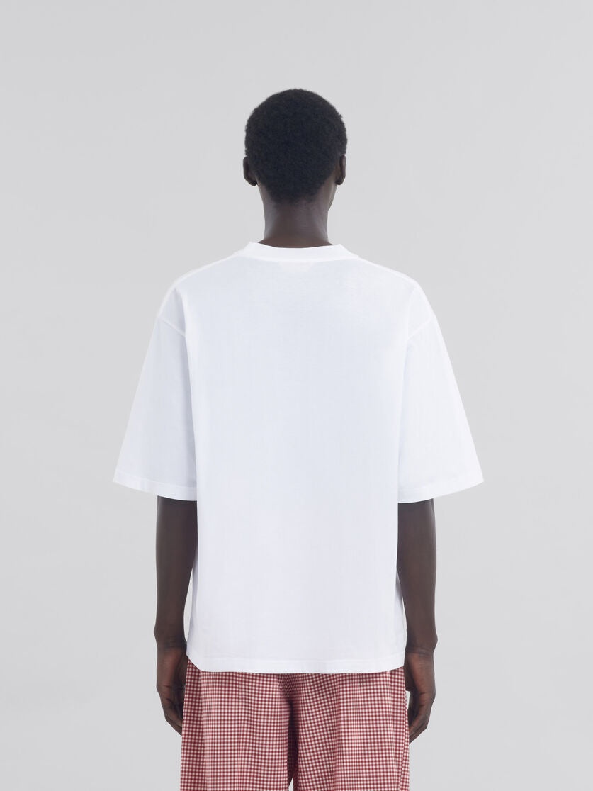 【関税＆送料込み】Marni Pop Fields Logo T-Shirt Black cotton T-shirt with Marni Pop Fields logo | Marni