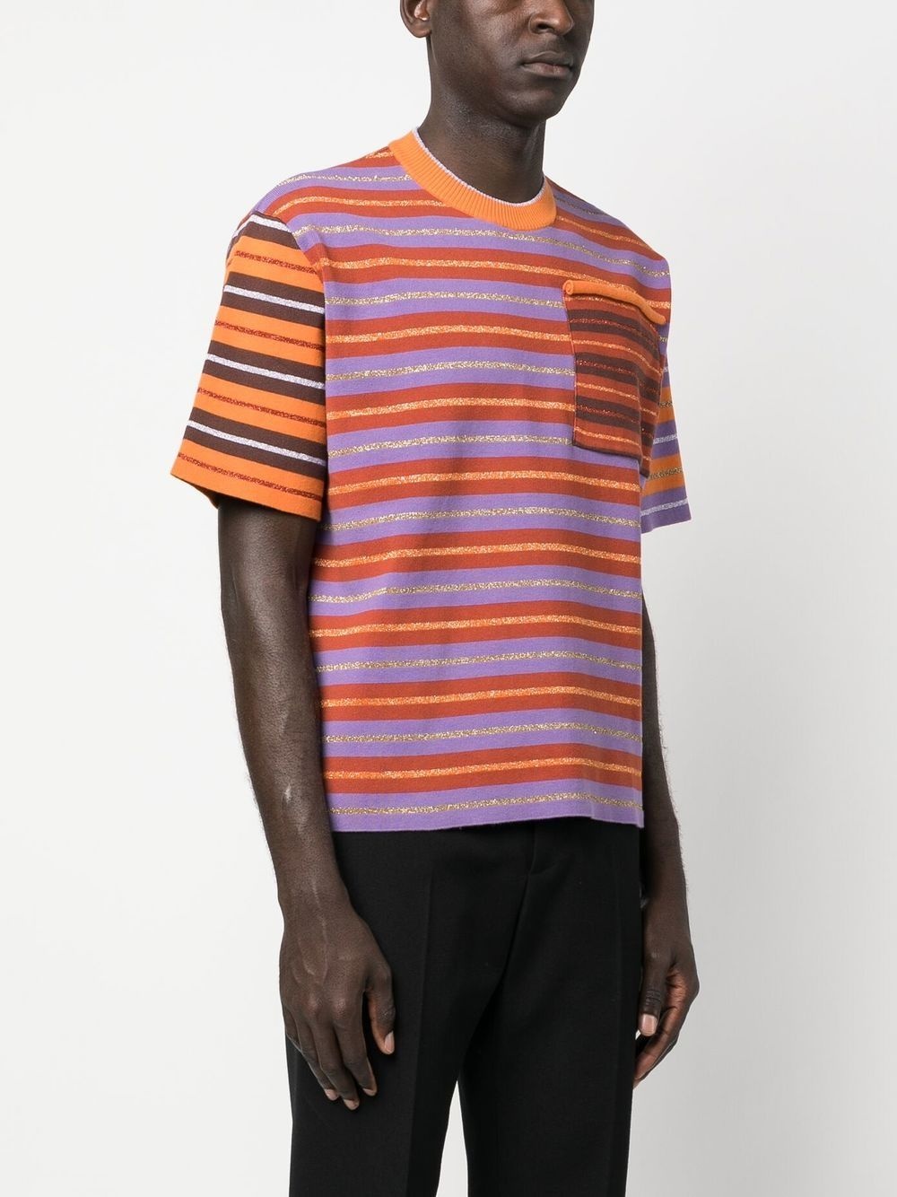 stripe-print T-shirt - 3