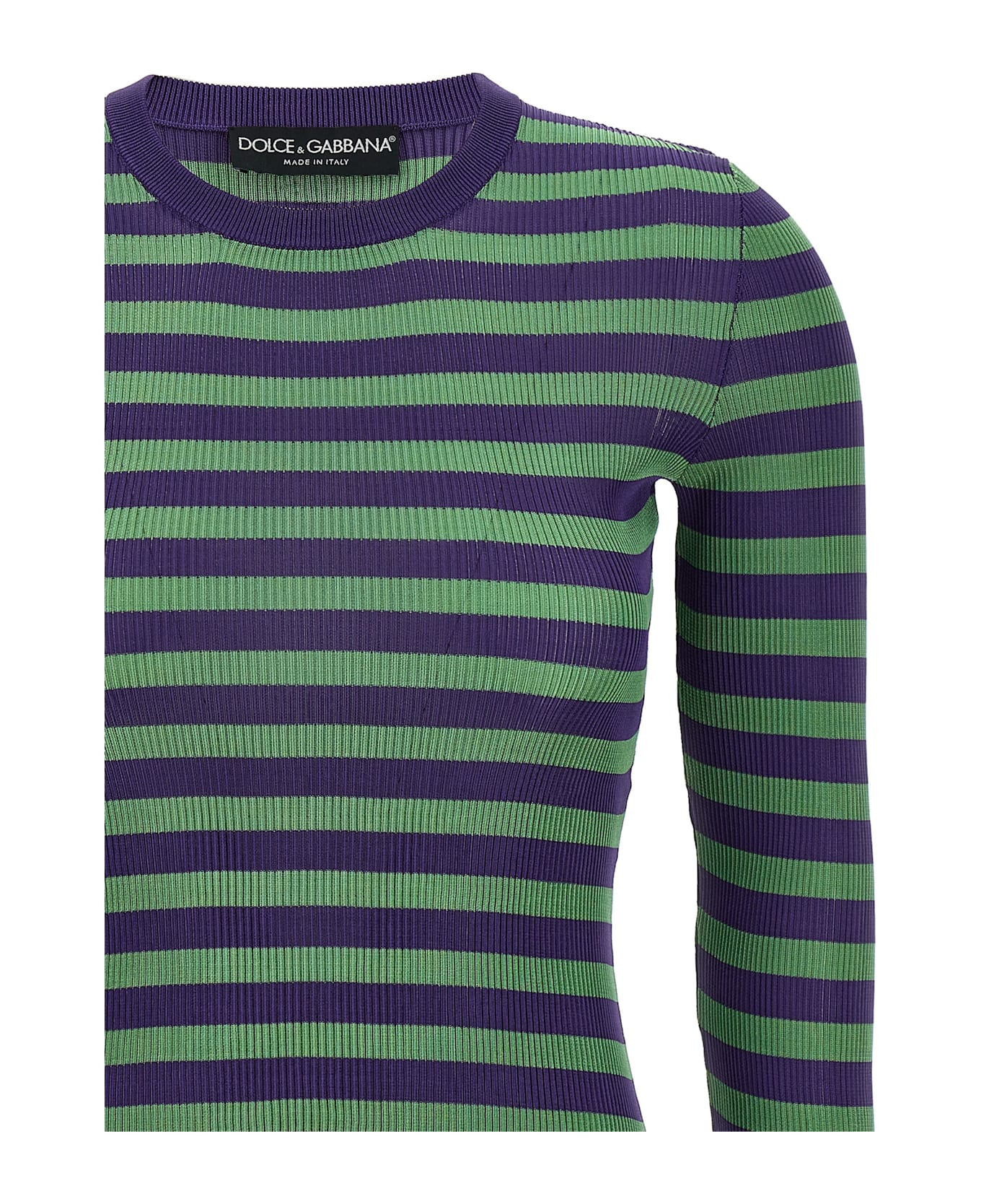 Striped Viscose Sweater - 3