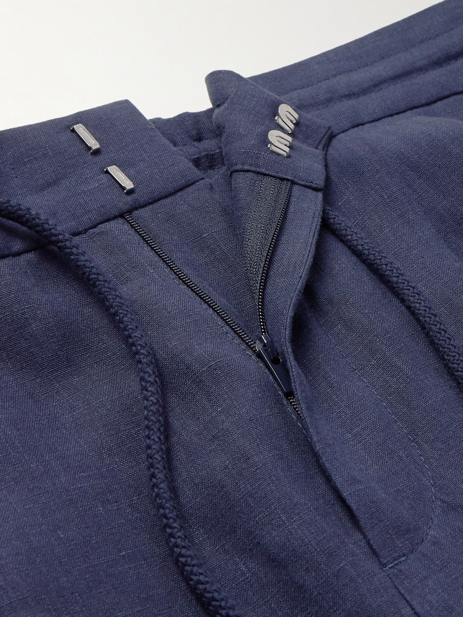 Straight-Leg Virgin Wool-Blend Trousers Navy - 6