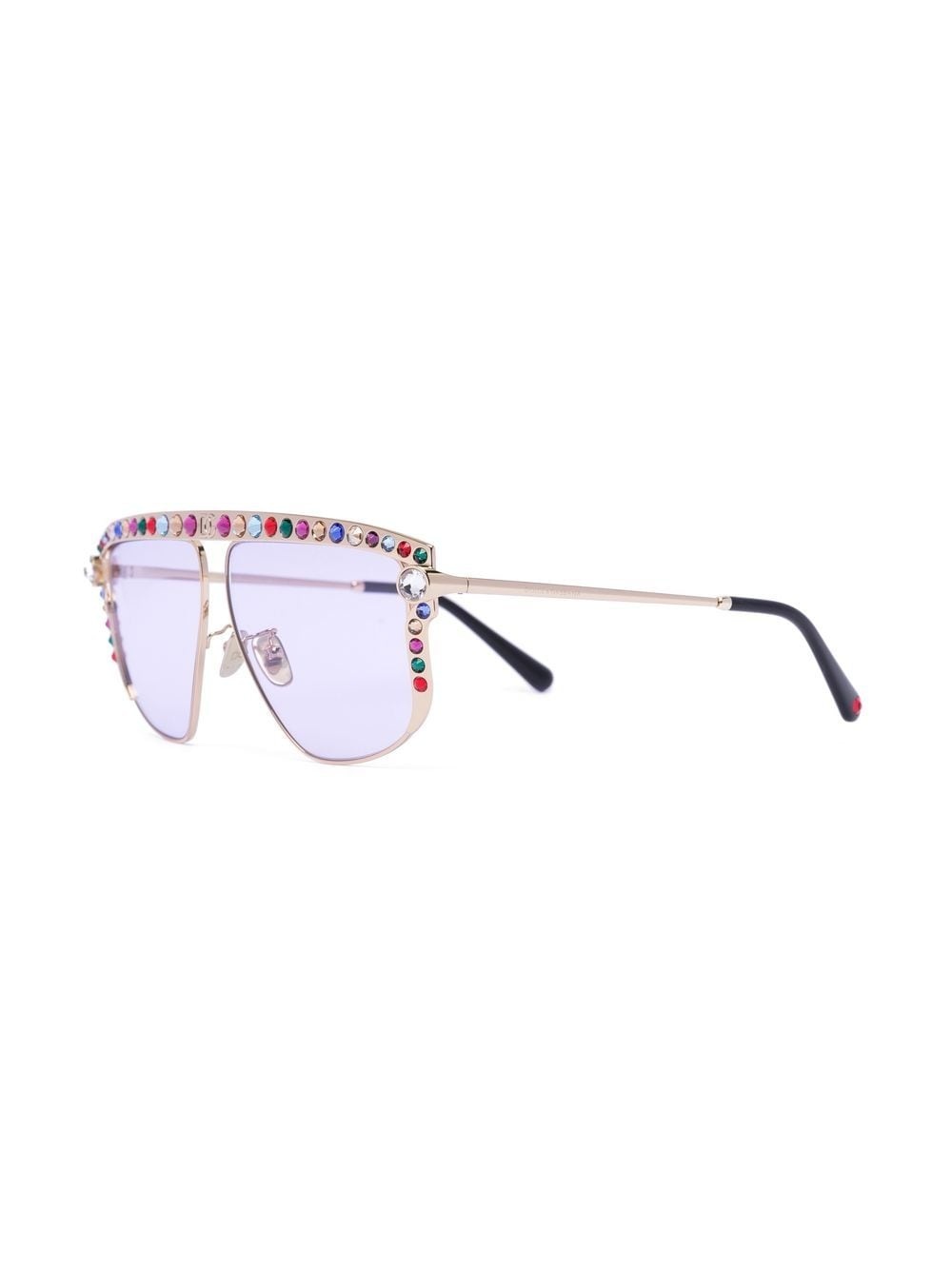 Dolce Embellished Crystal pilot sunglasses - 2