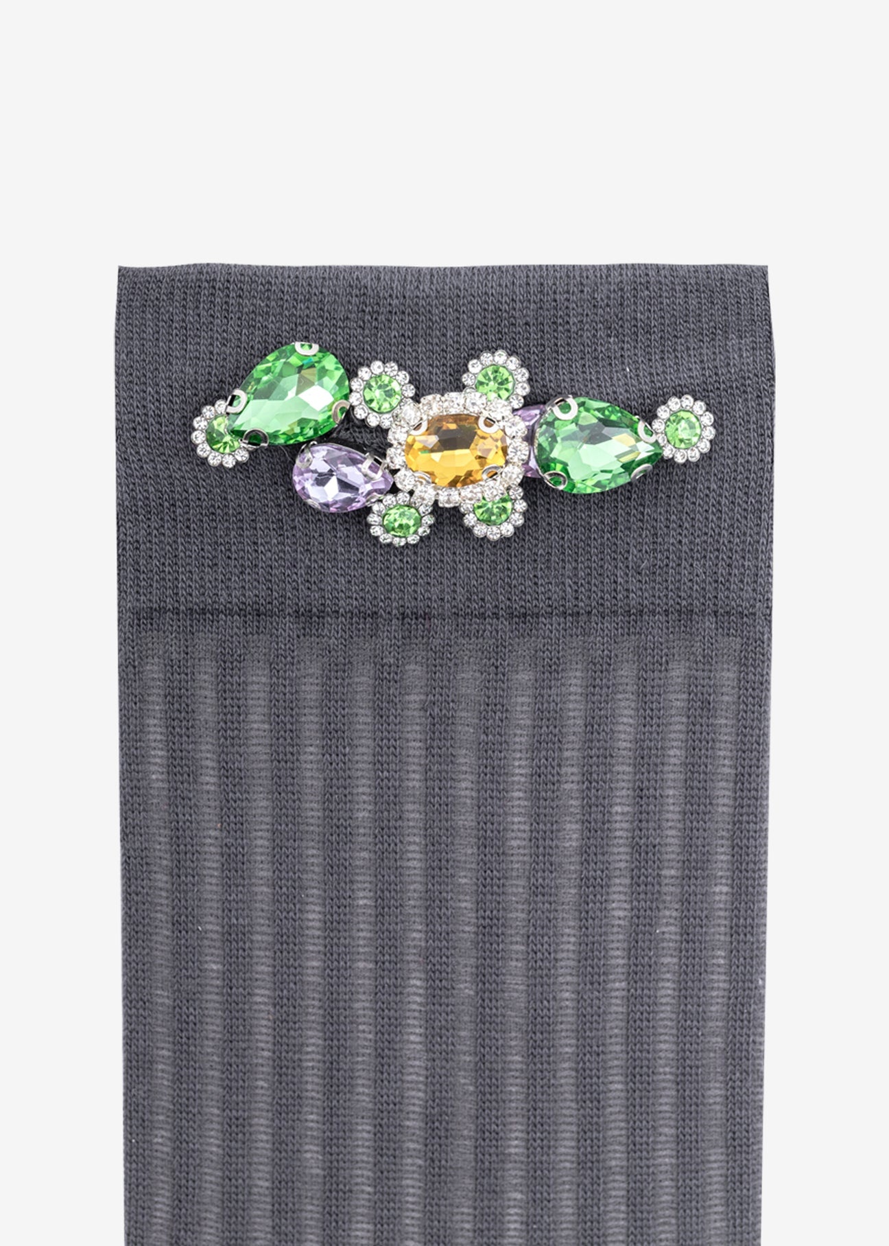 Grey Rainbow Crystal Socks - 2