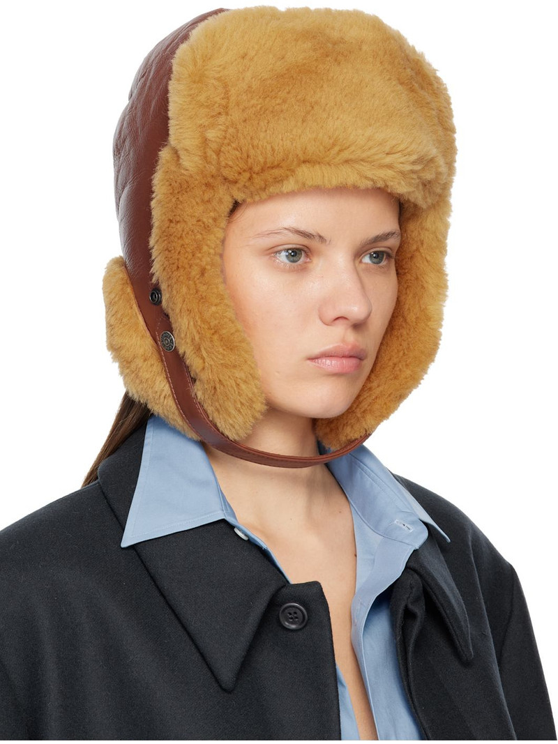 Acne Studios Brown Shearling Hat outlook