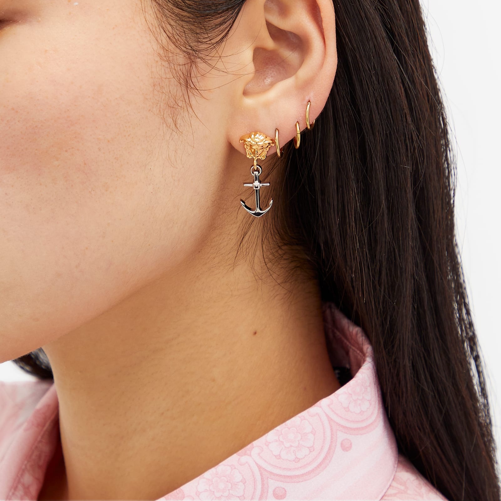 Versace Anchor Medusa Earrings - 2