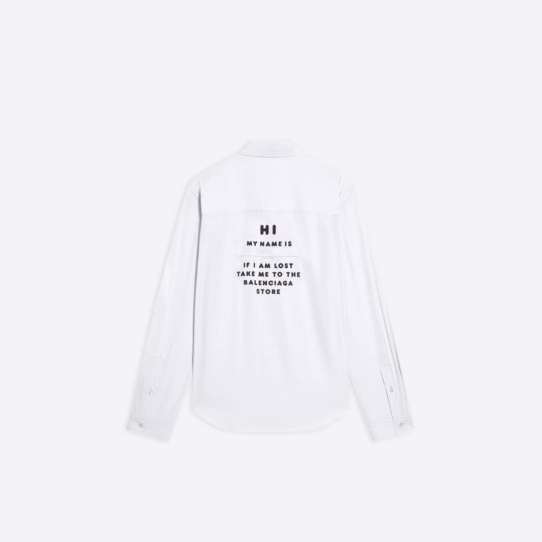 Men's Hi My Name Is Large Fit Shirt  in White - 2