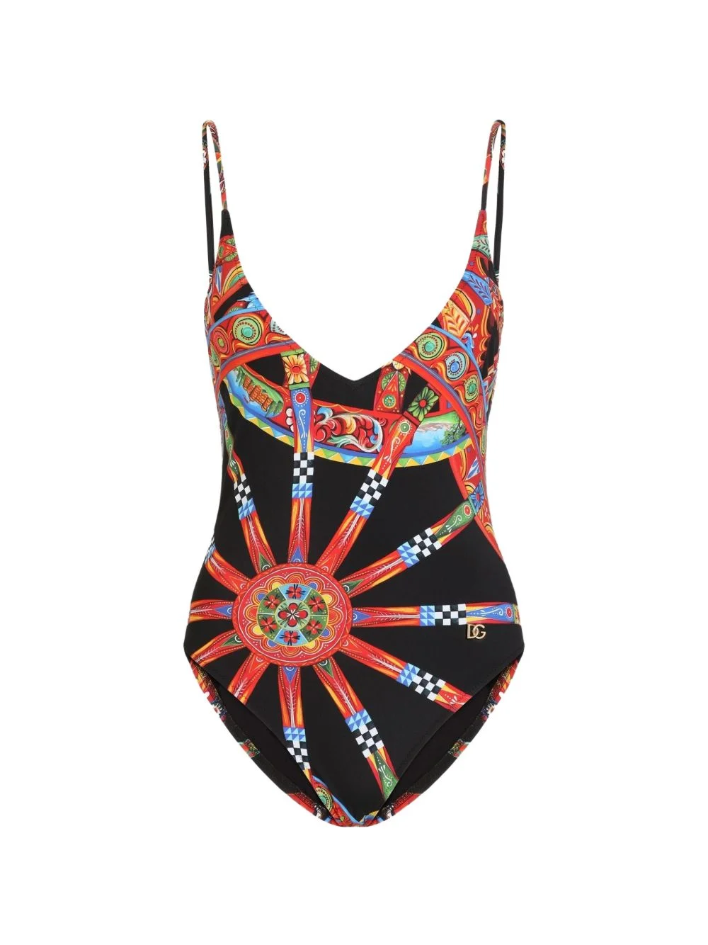 Carretto-print one-piece swimsuit - 1