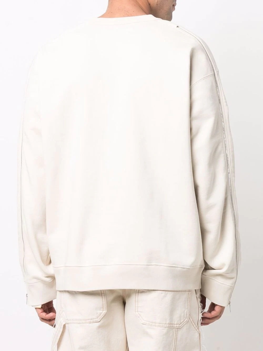 logo-print sleeve sweatshirt - 4