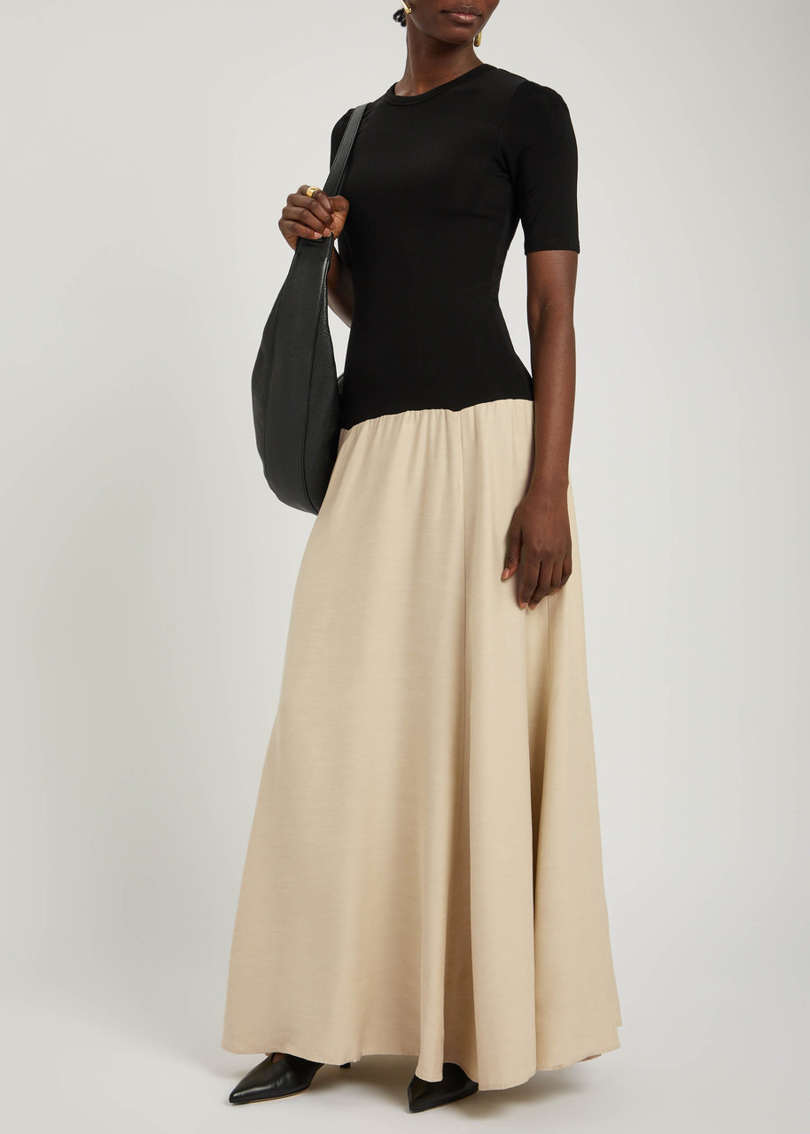 Esse Studios Tee Duo Knit and Sateen Maxi Dress - 4