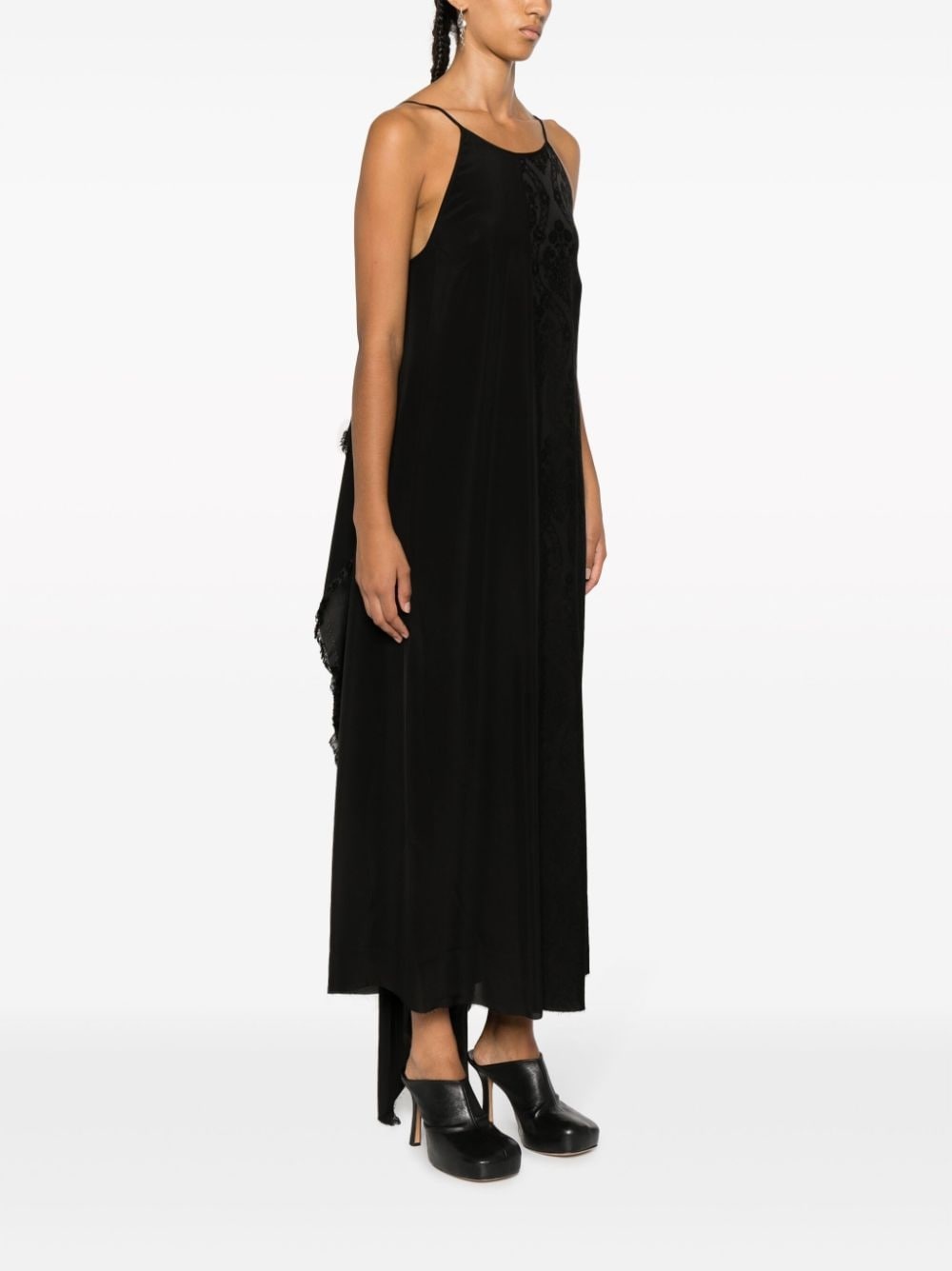 Adore draped patterned-jacquard midi dress - 3