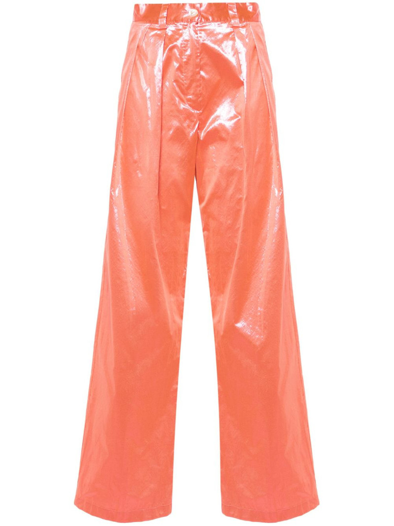 metallic straight trousers 1