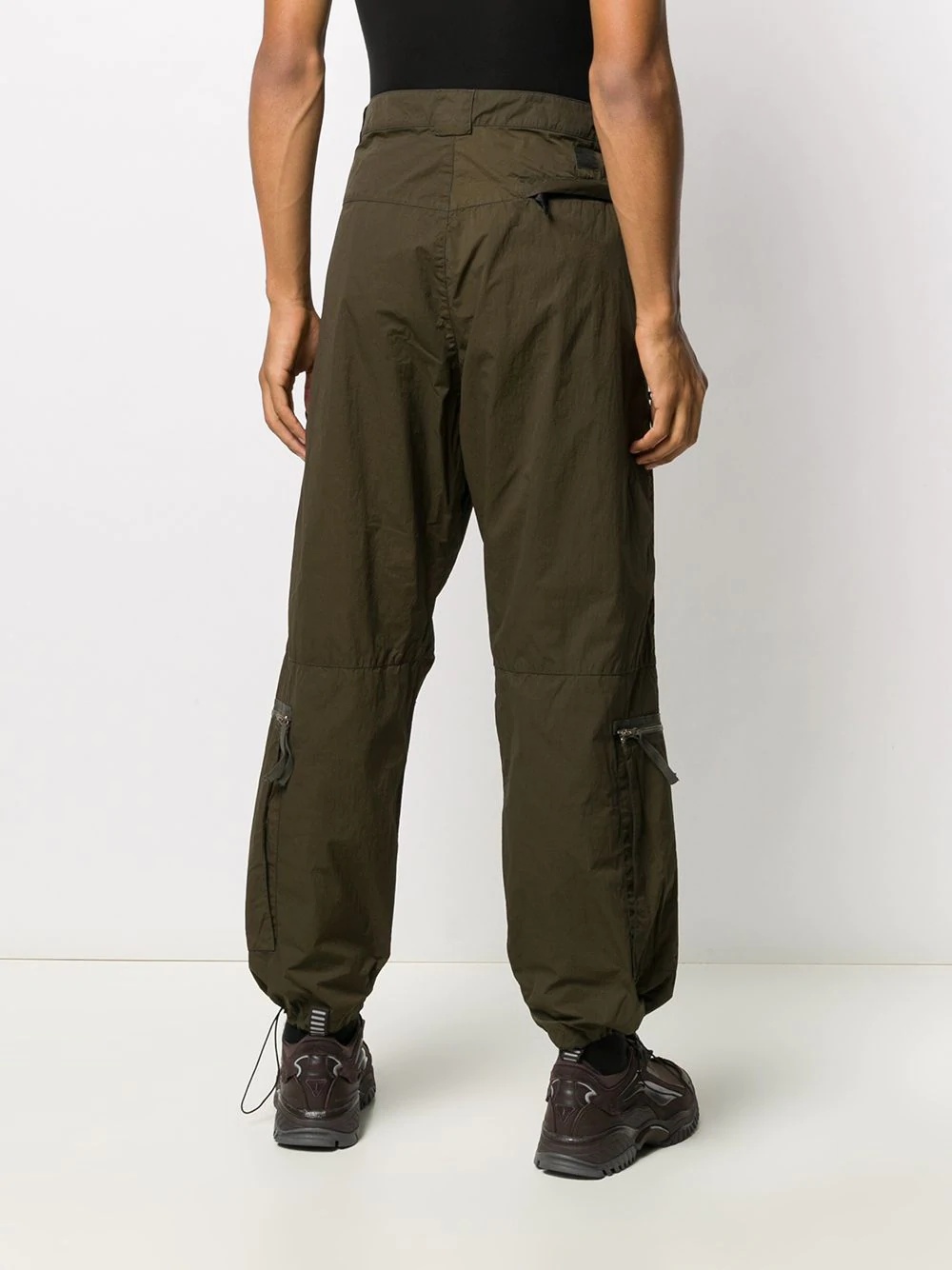 drawstring ankle cargo pants - 4